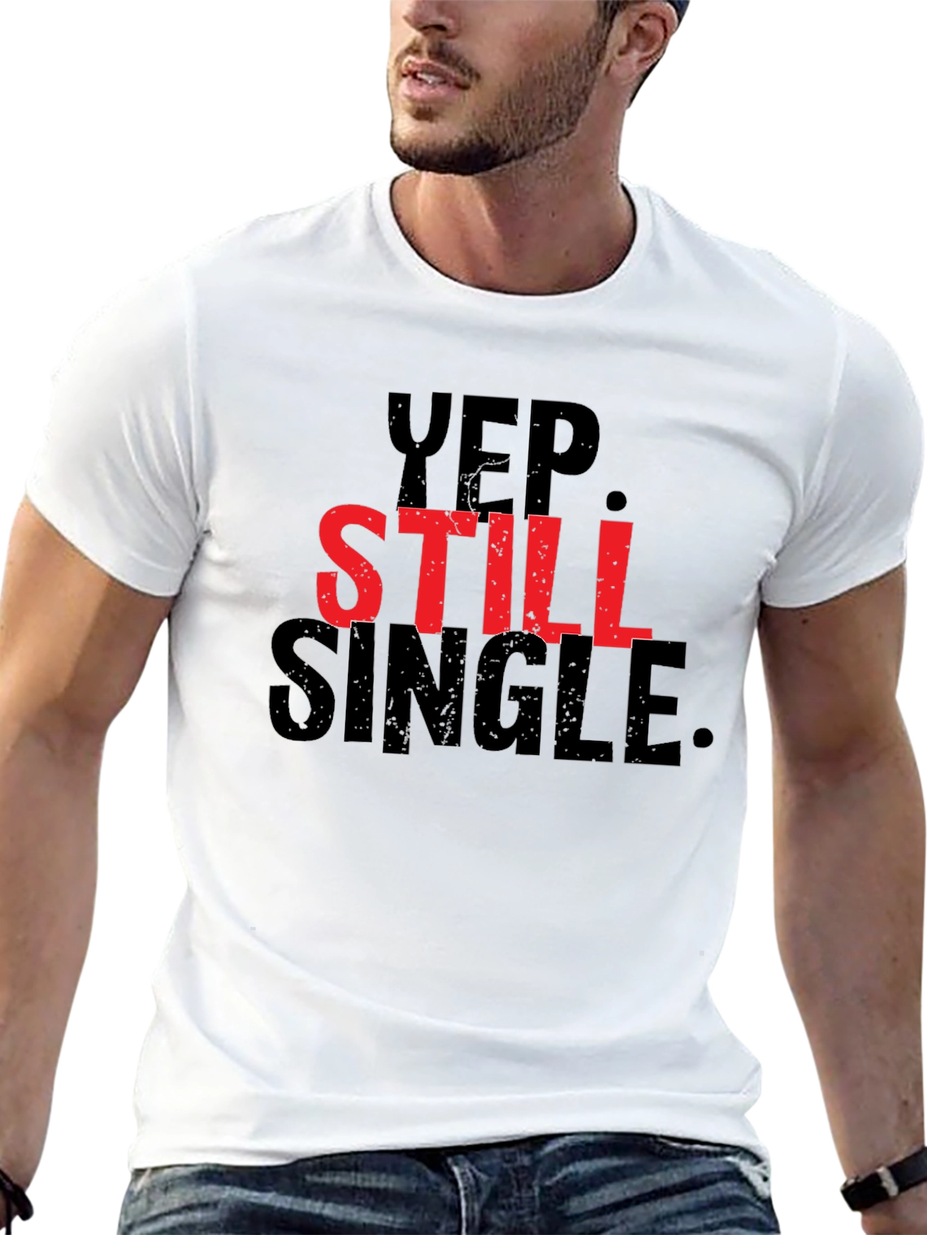 Yep Still Single Graphic Tee - Black