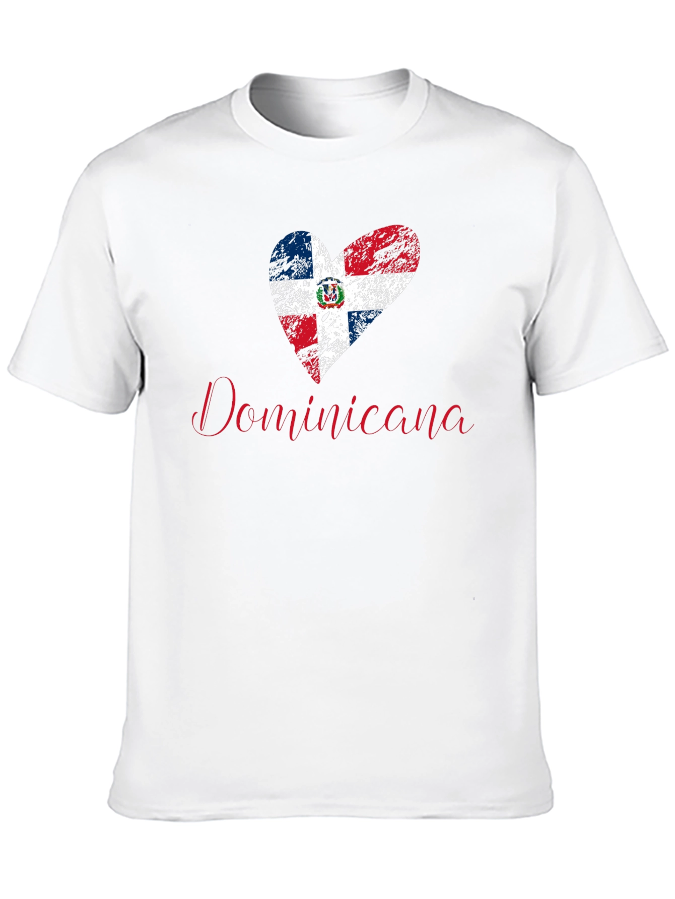 Dominicana Heart Flag T-Shirt - Patriotic Pride