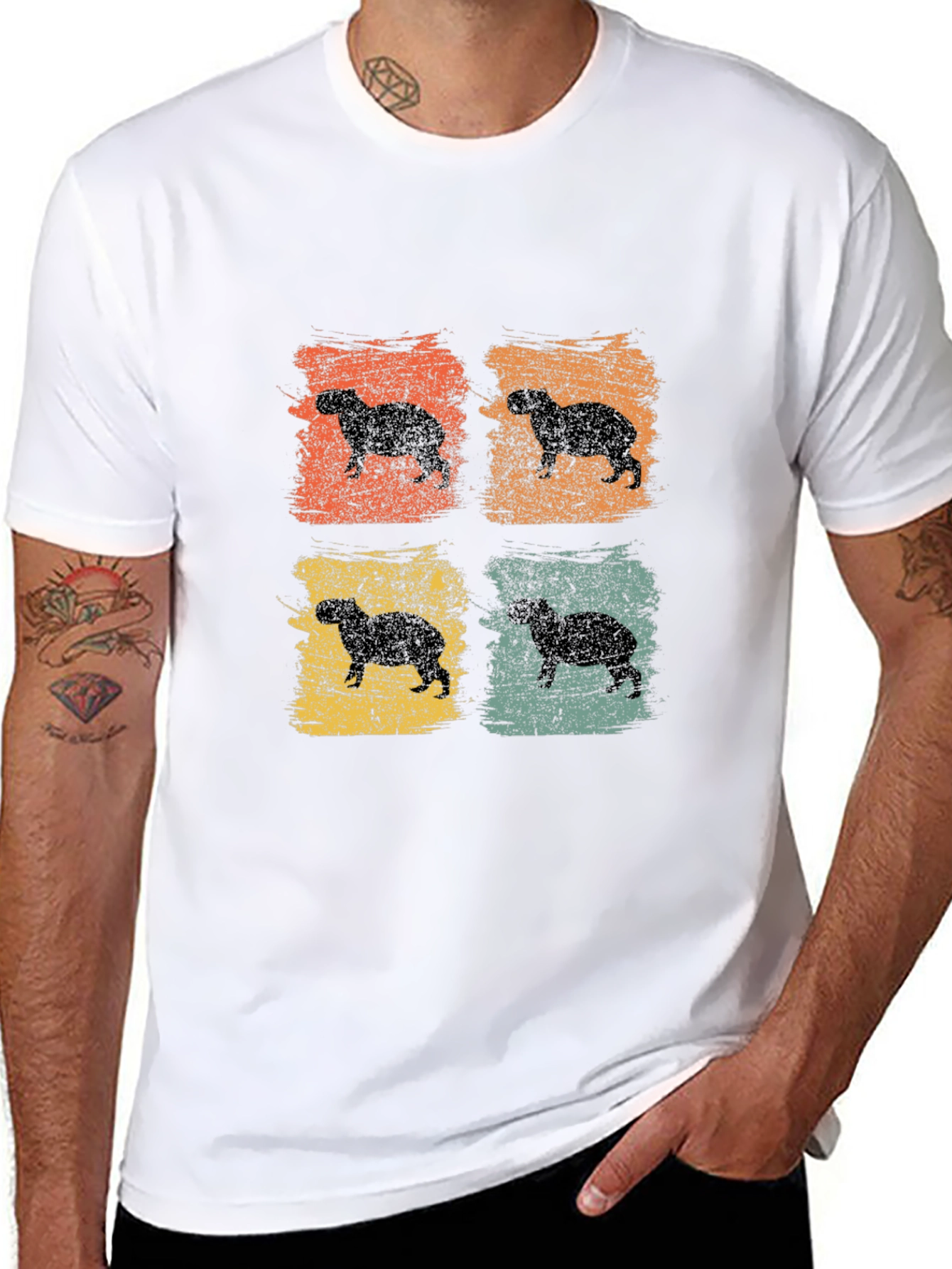 Retro Capybara Graphic T-Shirt