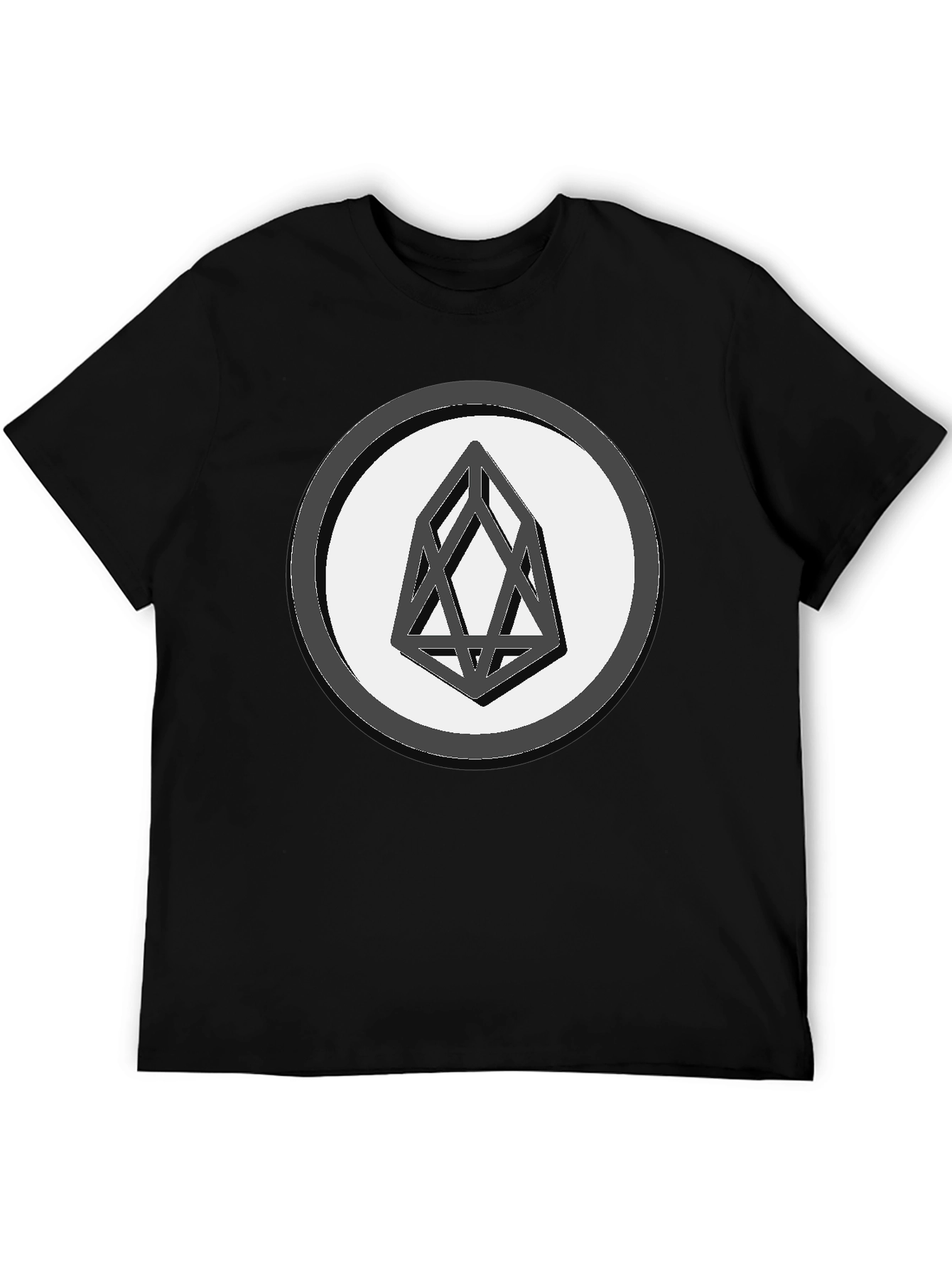 Geometric Graphic Print Tee - Black