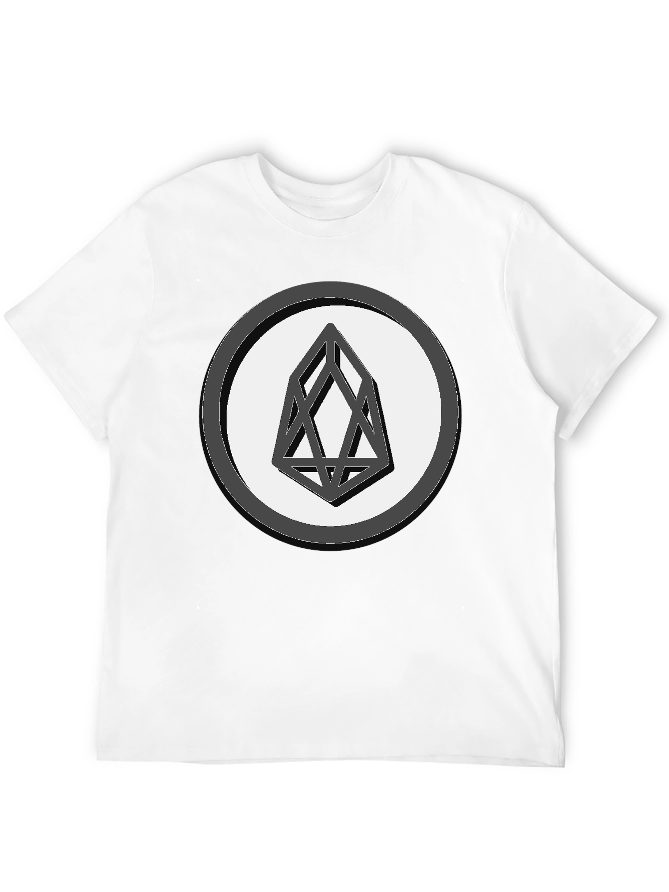 Geometric Graphic Print Tee - Black