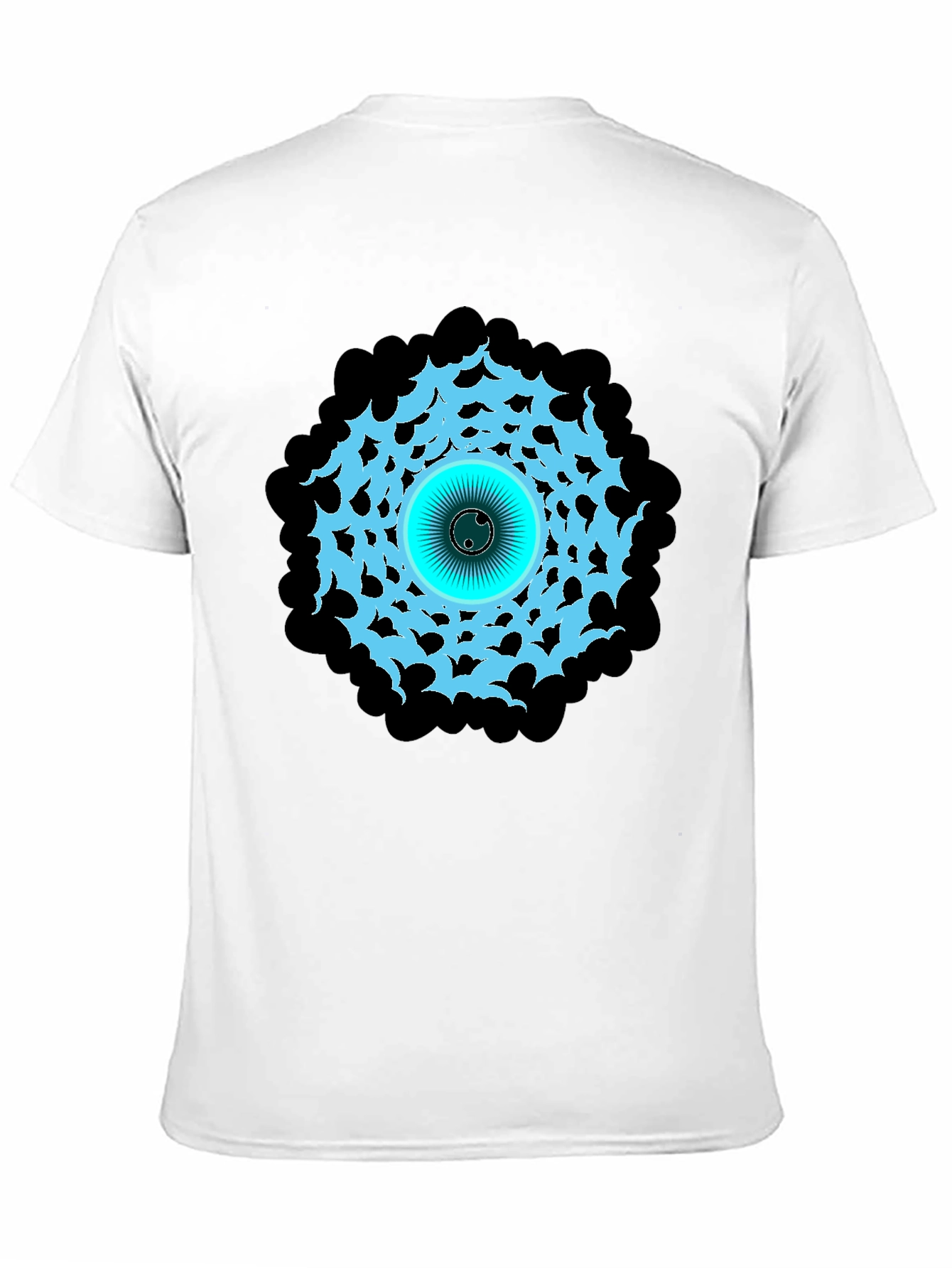 Eye-Catching Graphic Print Black T-Shirt