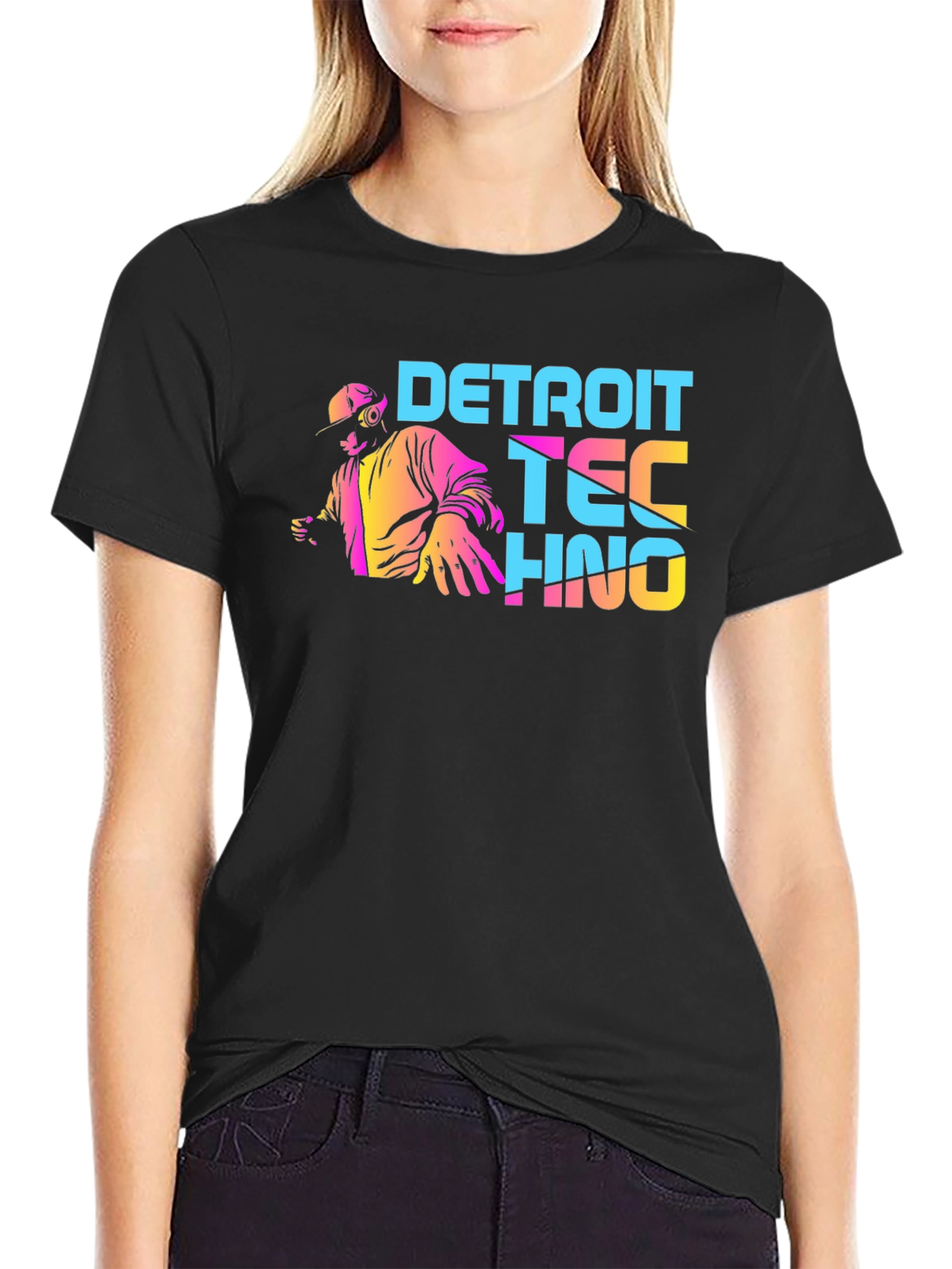 Detroit Techno Graphic Tee - Stylish DJ Shirt