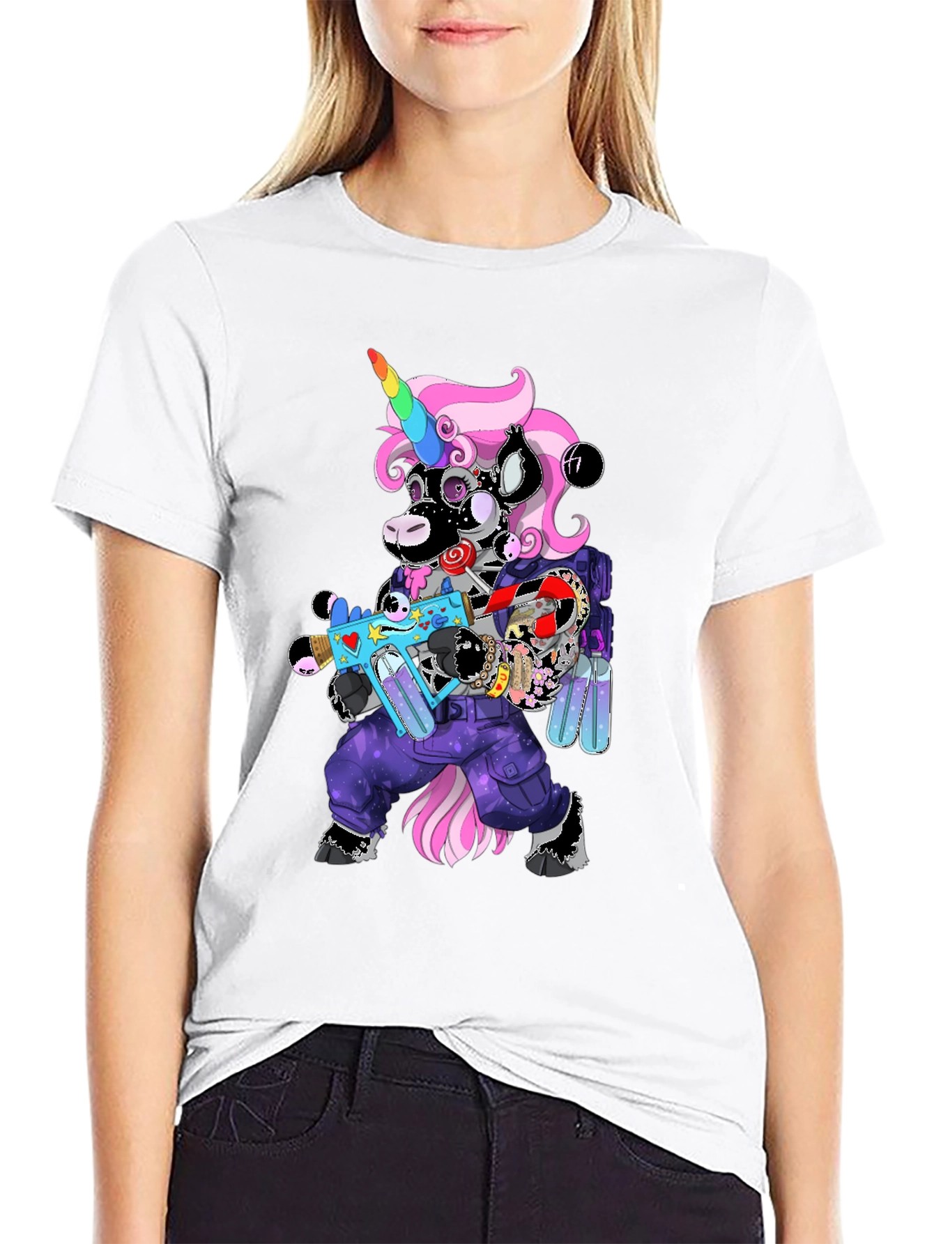 Unicorn Cyberpunk Graphic T-Shirt