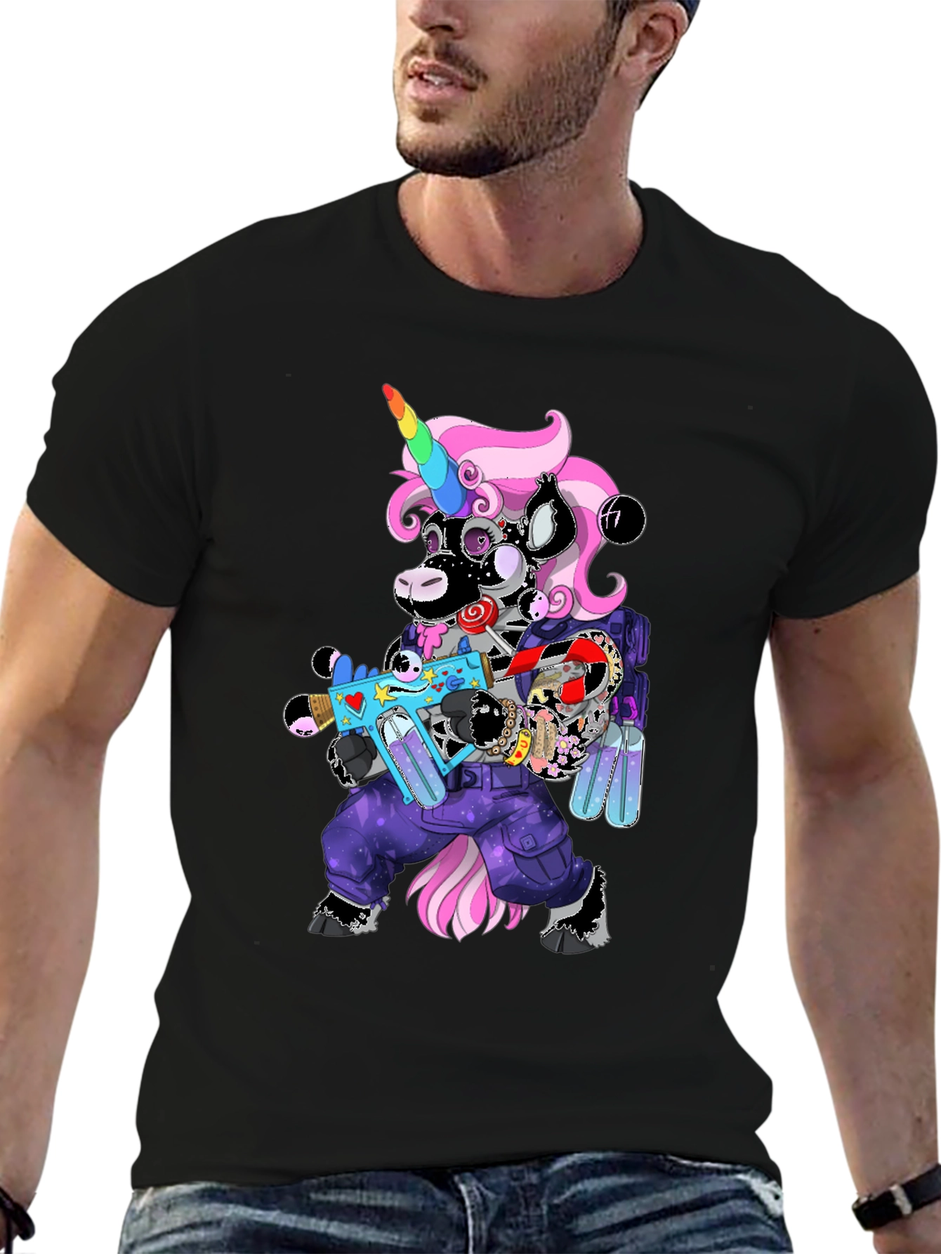 Unicorn Cyberpunk Graphic T-Shirt