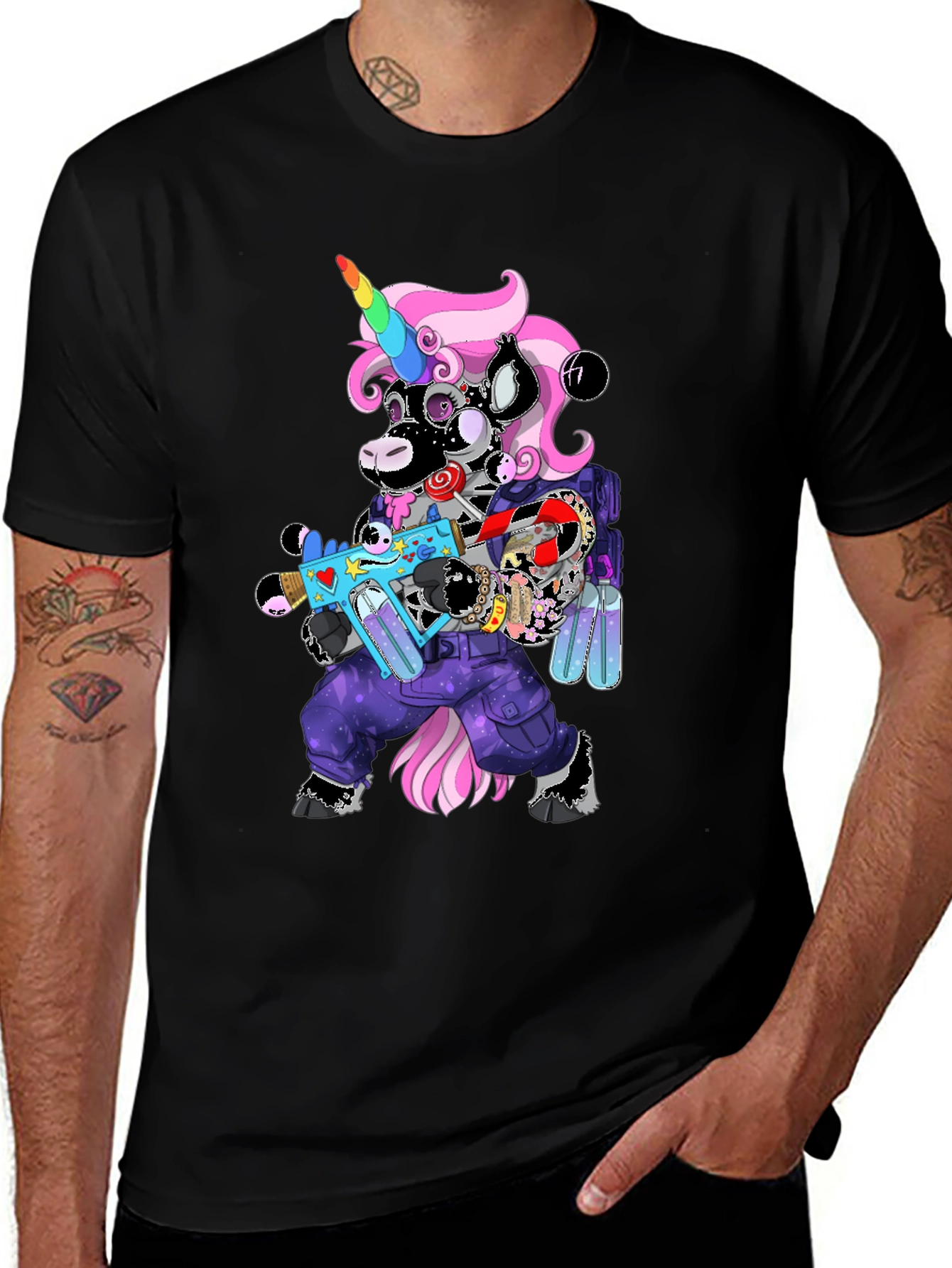 Unicorn Cyberpunk Graphic T-Shirt