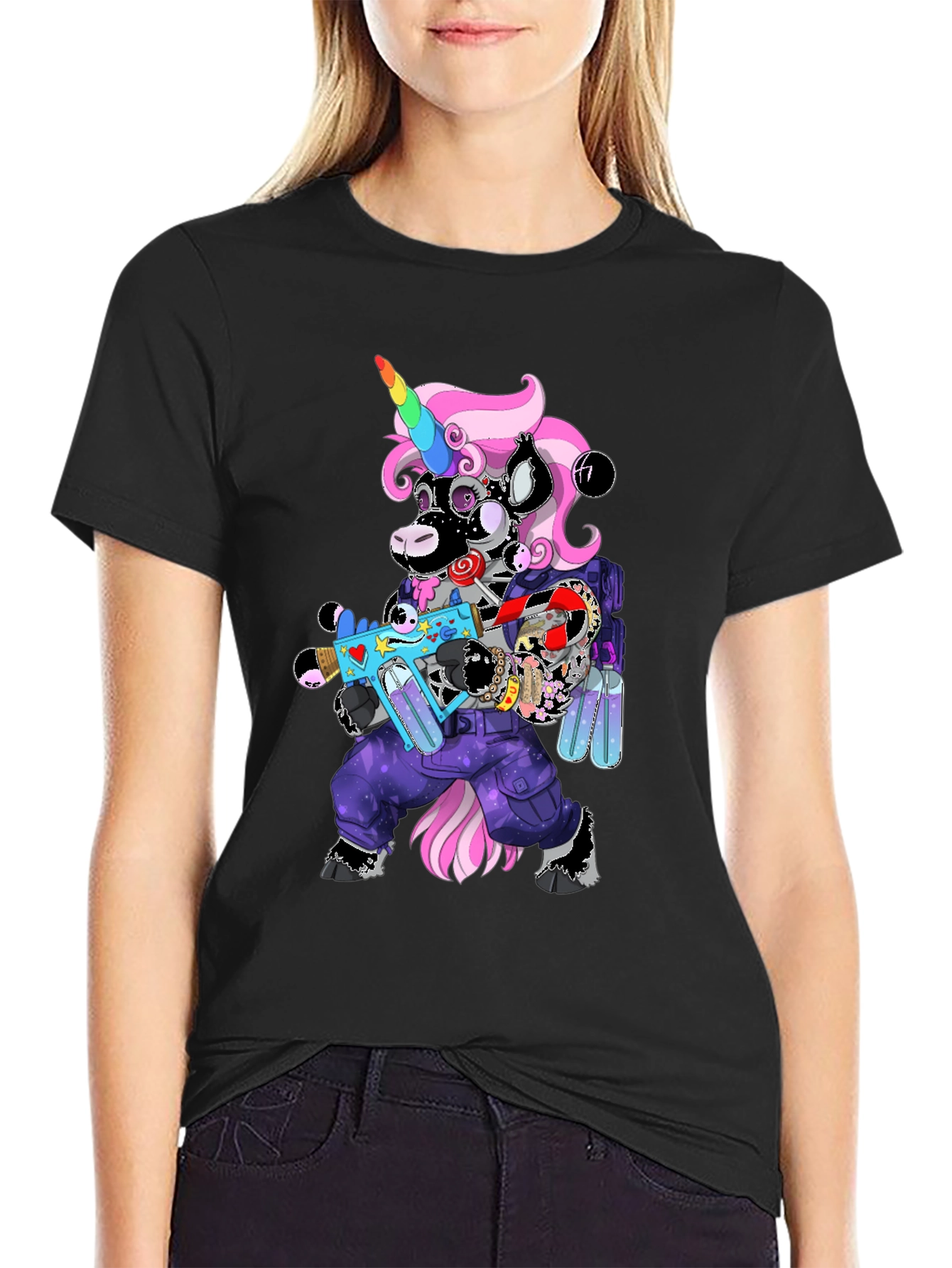 Unicorn Cyberpunk Graphic T-Shirt