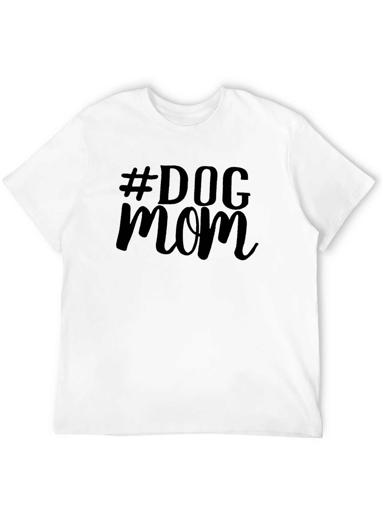 #Dog Mom Graphic Tee - Black Unisex T-Shirt