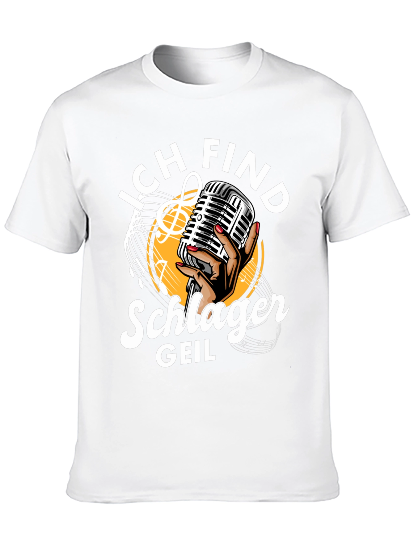 Schlager Geil T-Shirt - Retro Microphone Design