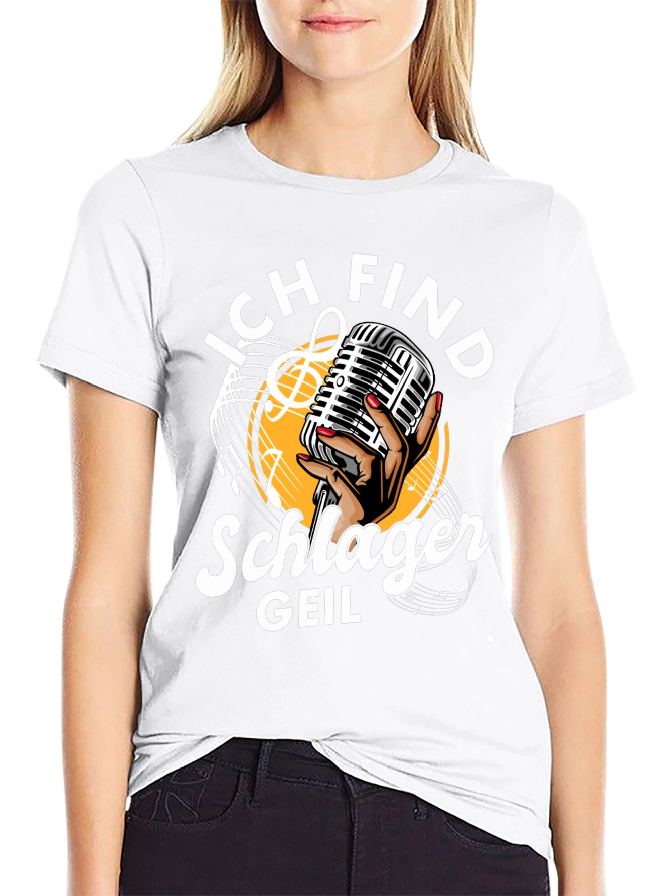 Schlager Geil T-Shirt - Retro Microphone Design