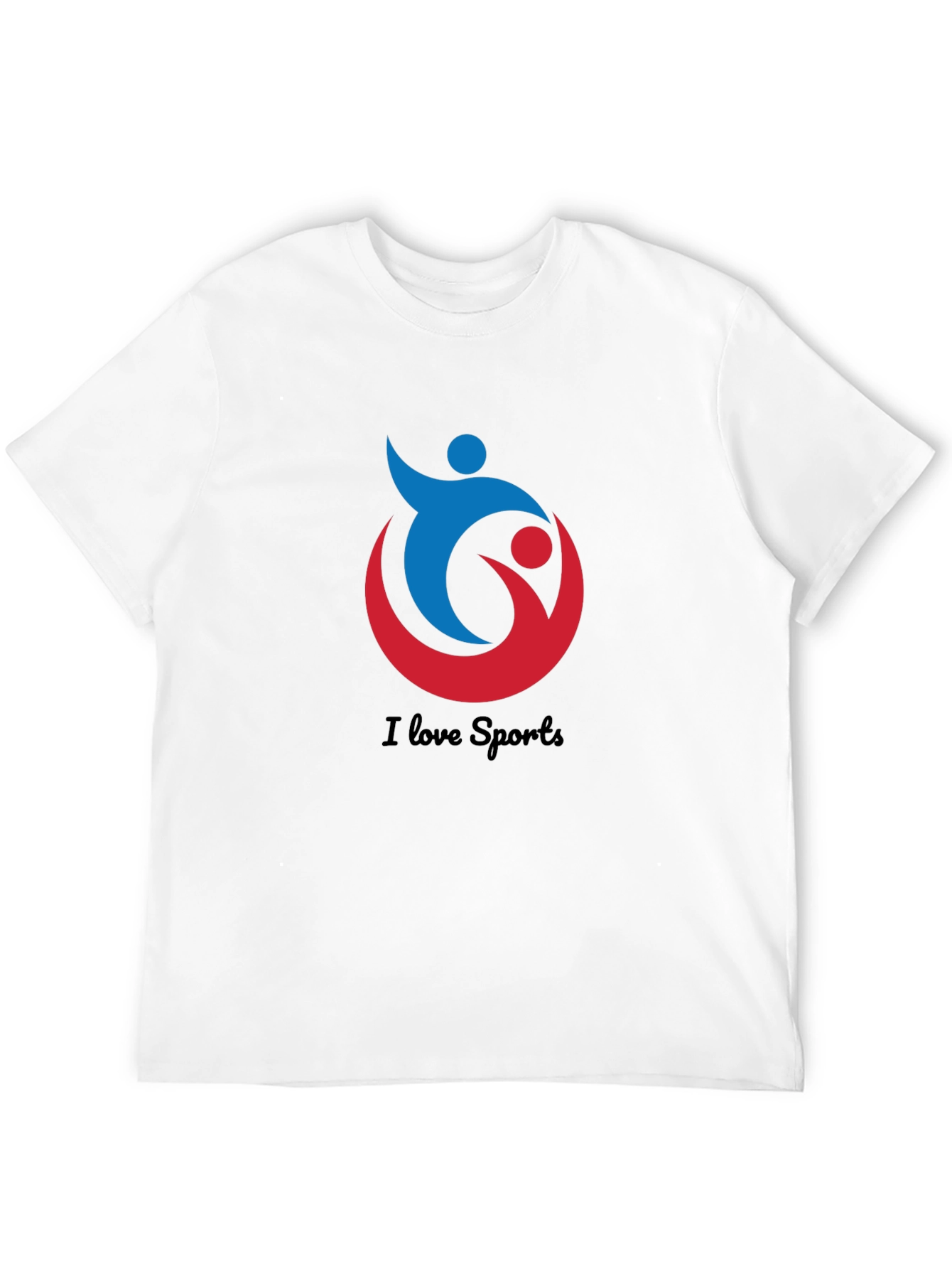 I Love Sports Graphic Black T-Shirt