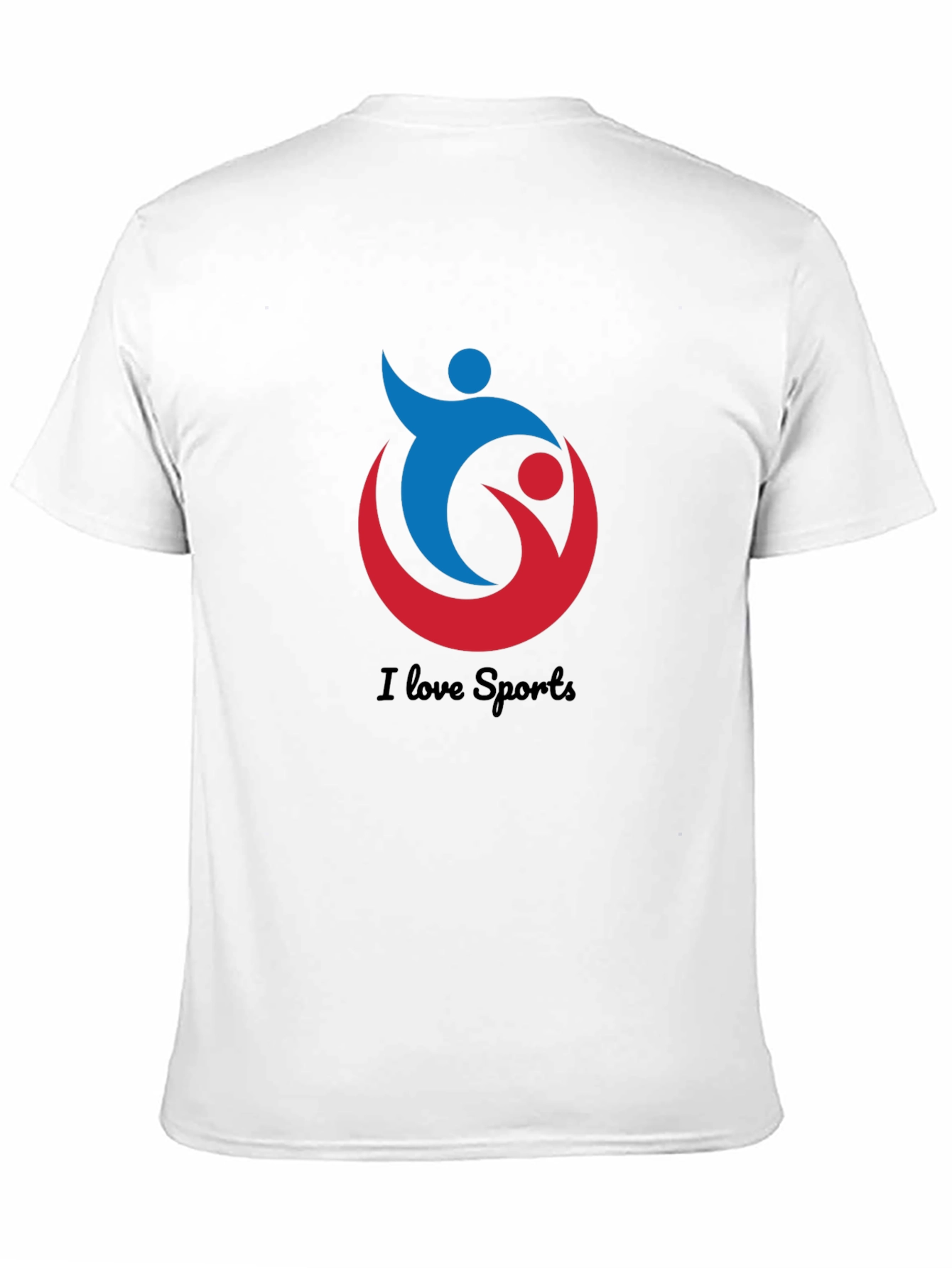 I Love Sports Graphic Black T-Shirt