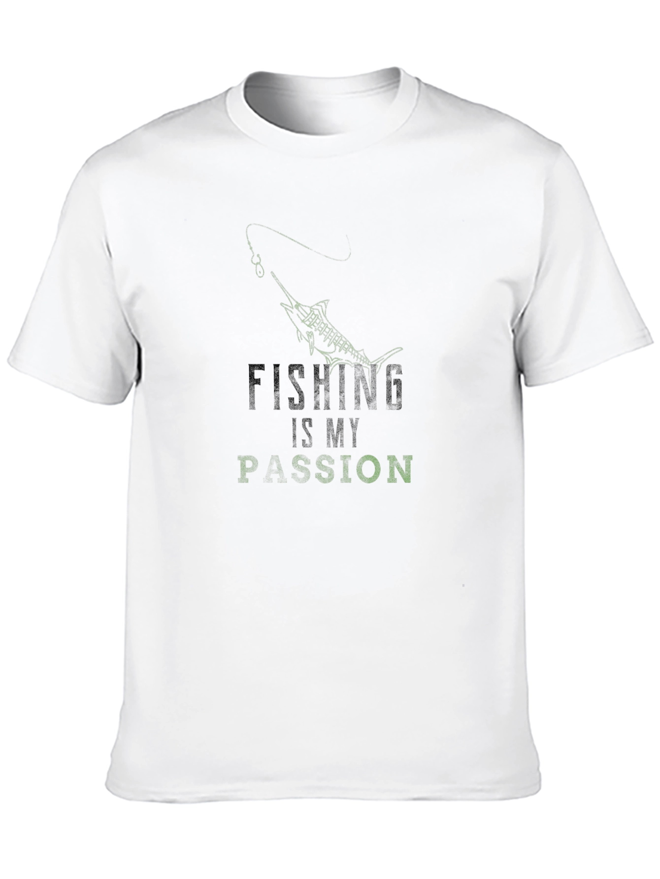 Fishing Is My Passion Graphic Tee - Black