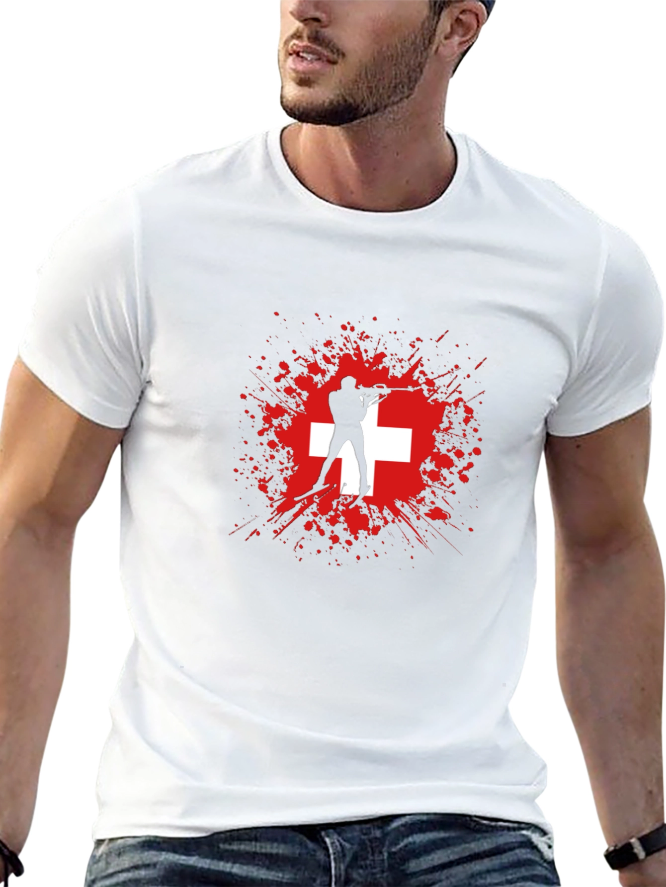 Swiss Biathlon T-Shirt - Black