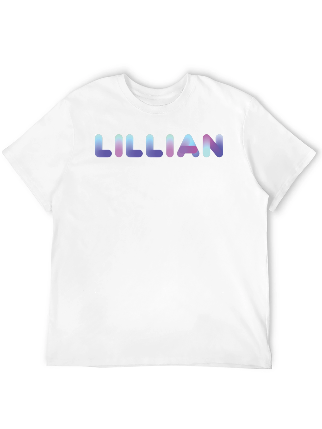 Lillian Name Black Cotton T-Shirt