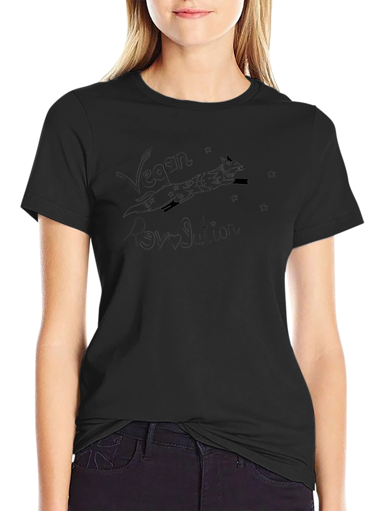 Vegan Revolution Tee - Black Graphic T-Shirt