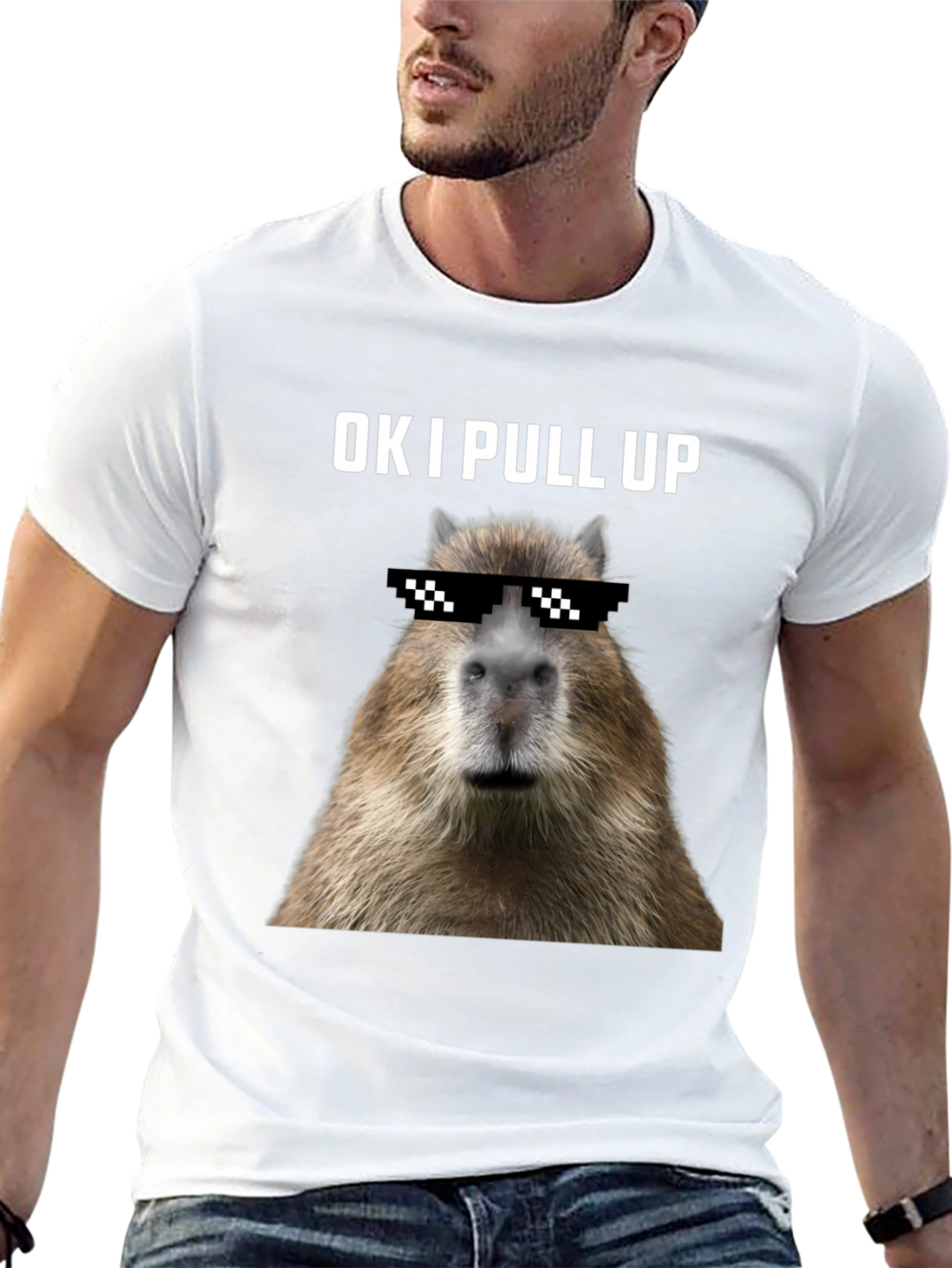 Ok I Pull Up Capybara Graphic Tee