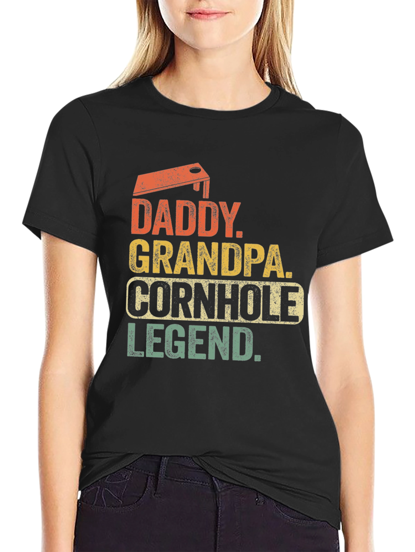 Daddy Grandpa Cornhole Legend T-Shirt