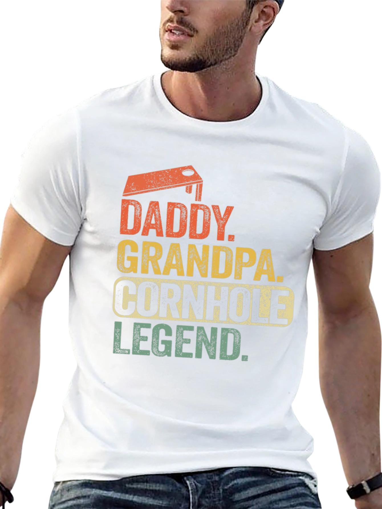 Daddy Grandpa Cornhole Legend T-Shirt