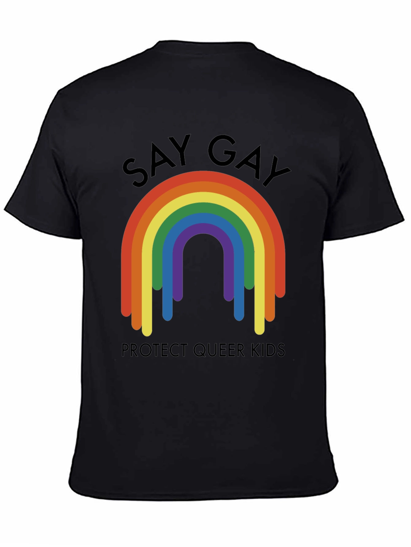 Say Gay Protect Queer Kids Rainbow T-Shirt