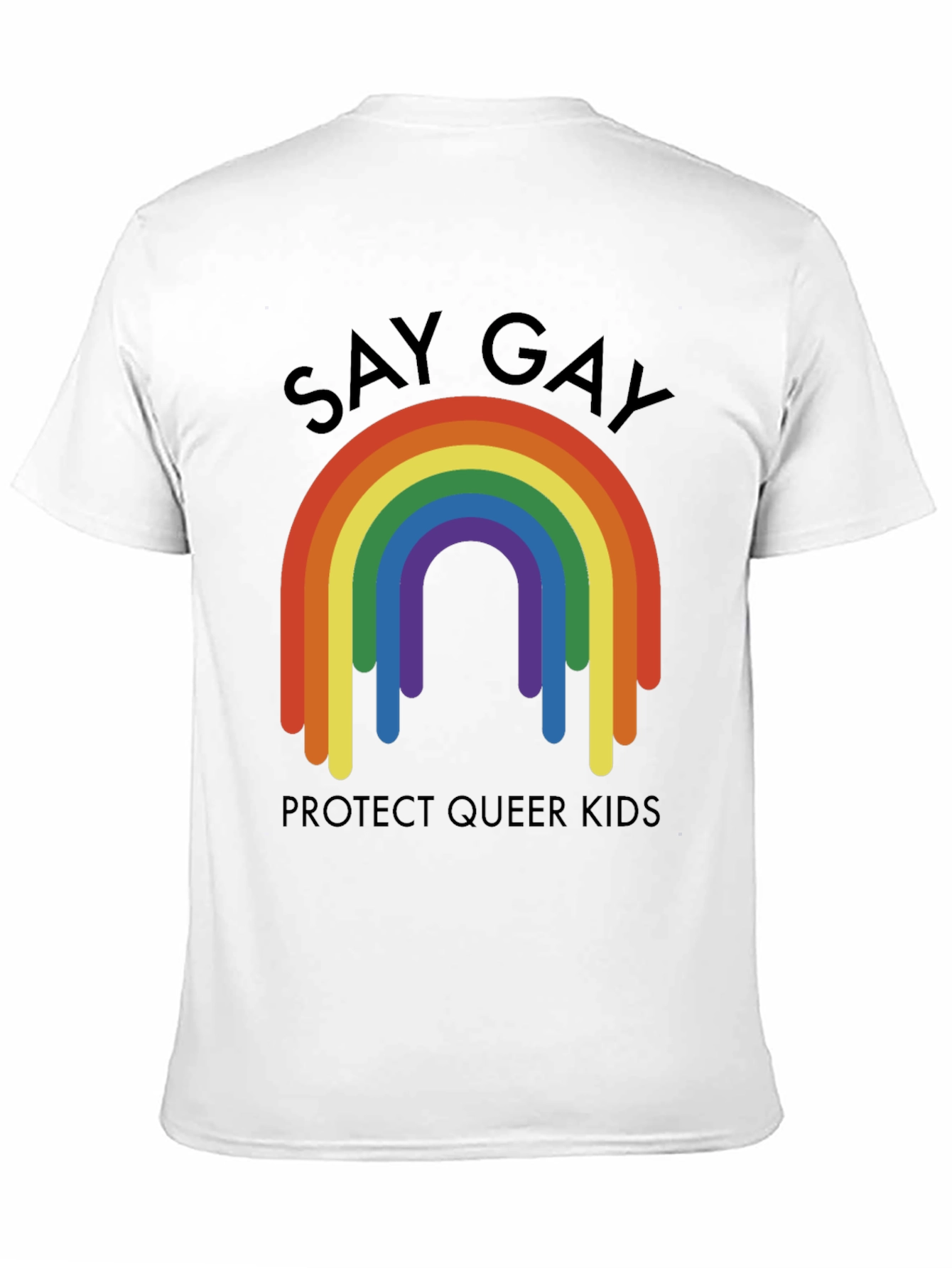 Say Gay Protect Queer Kids Rainbow T-Shirt
