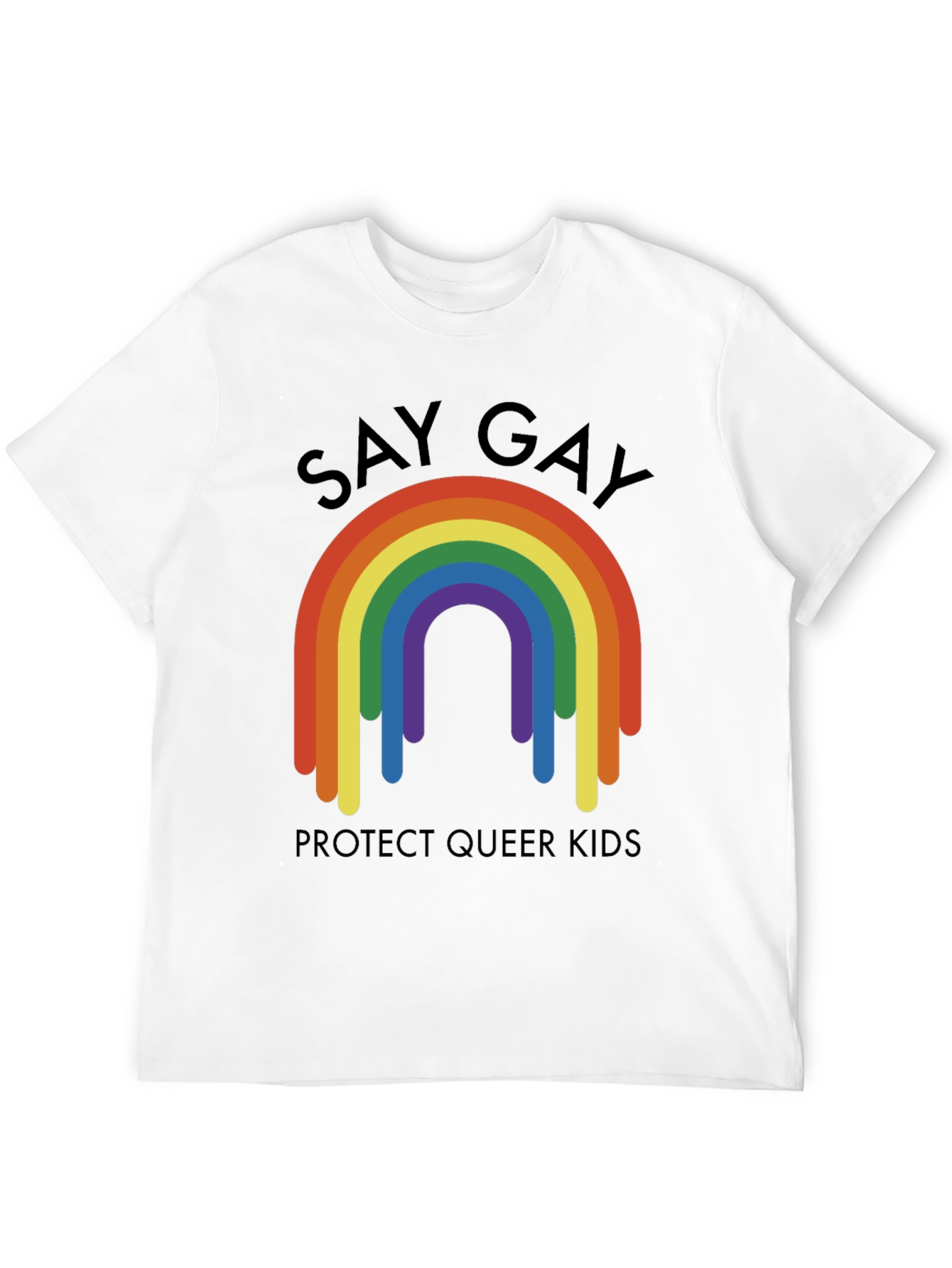 Say Gay Protect Queer Kids Rainbow T-Shirt
