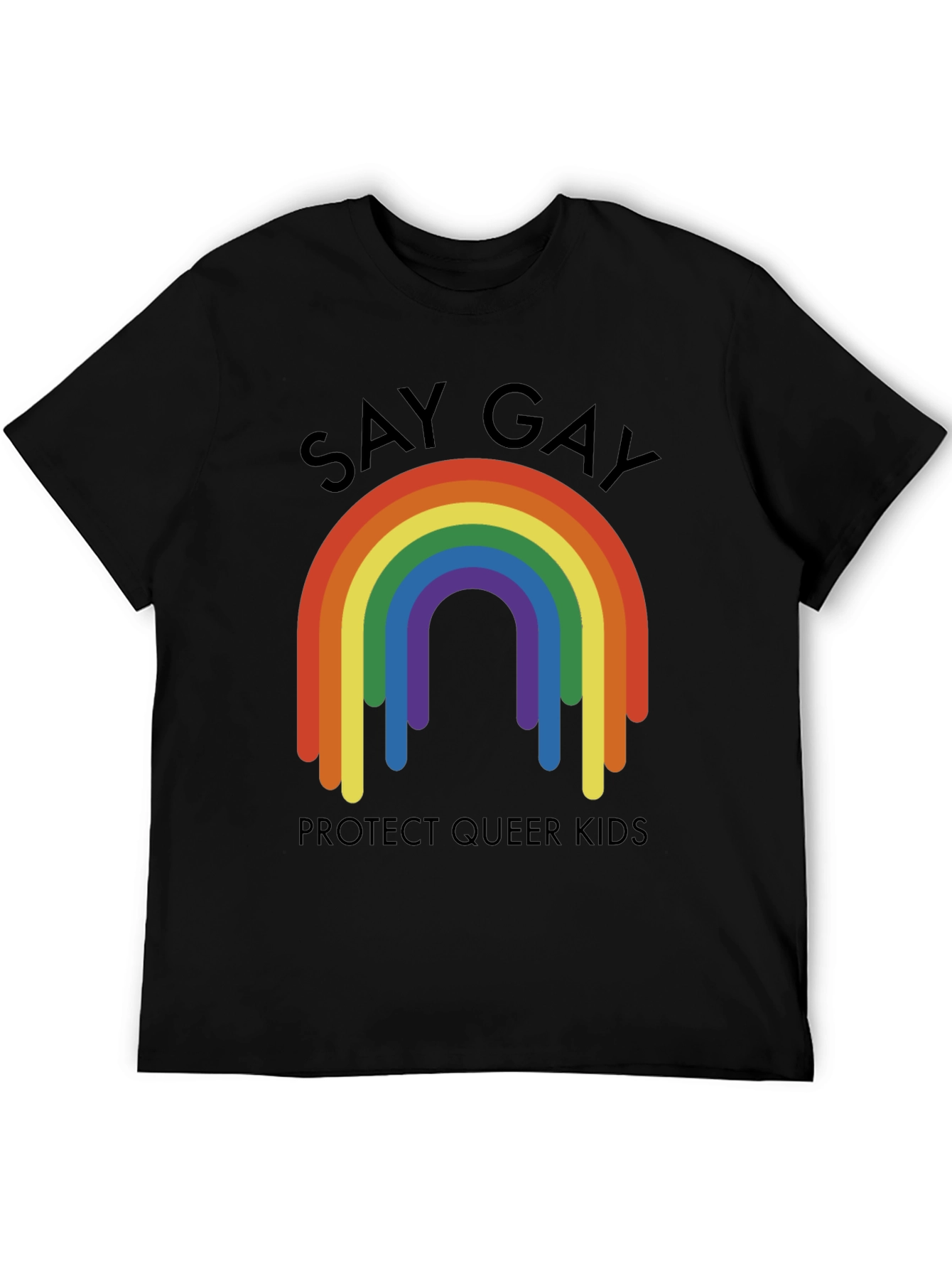 Say Gay Protect Queer Kids Rainbow T-Shirt