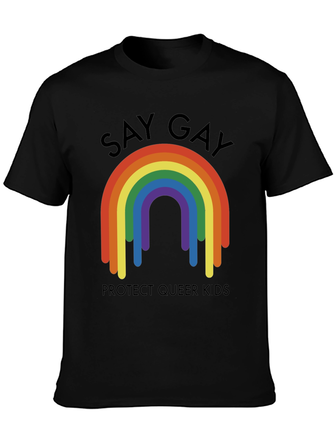 Say Gay Protect Queer Kids Rainbow T-Shirt