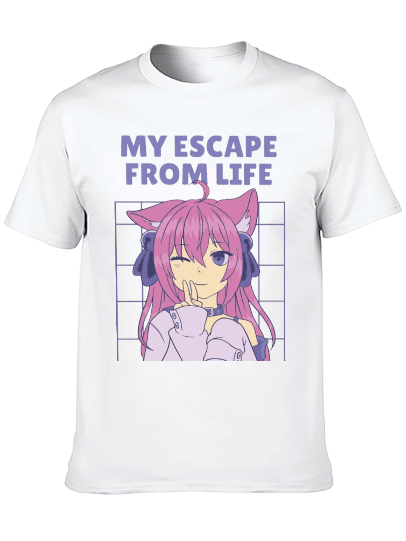 My Escape From Life Anime Cat Girl T-Shirt