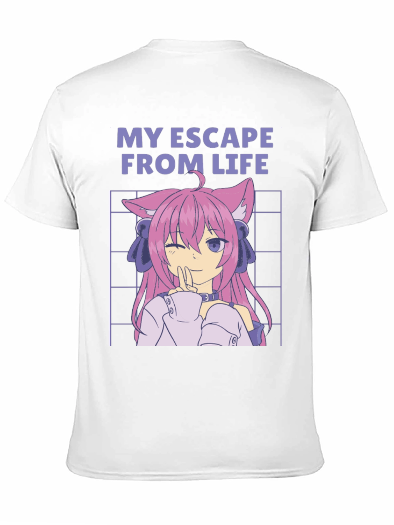 My Escape From Life Anime Cat Girl T-Shirt