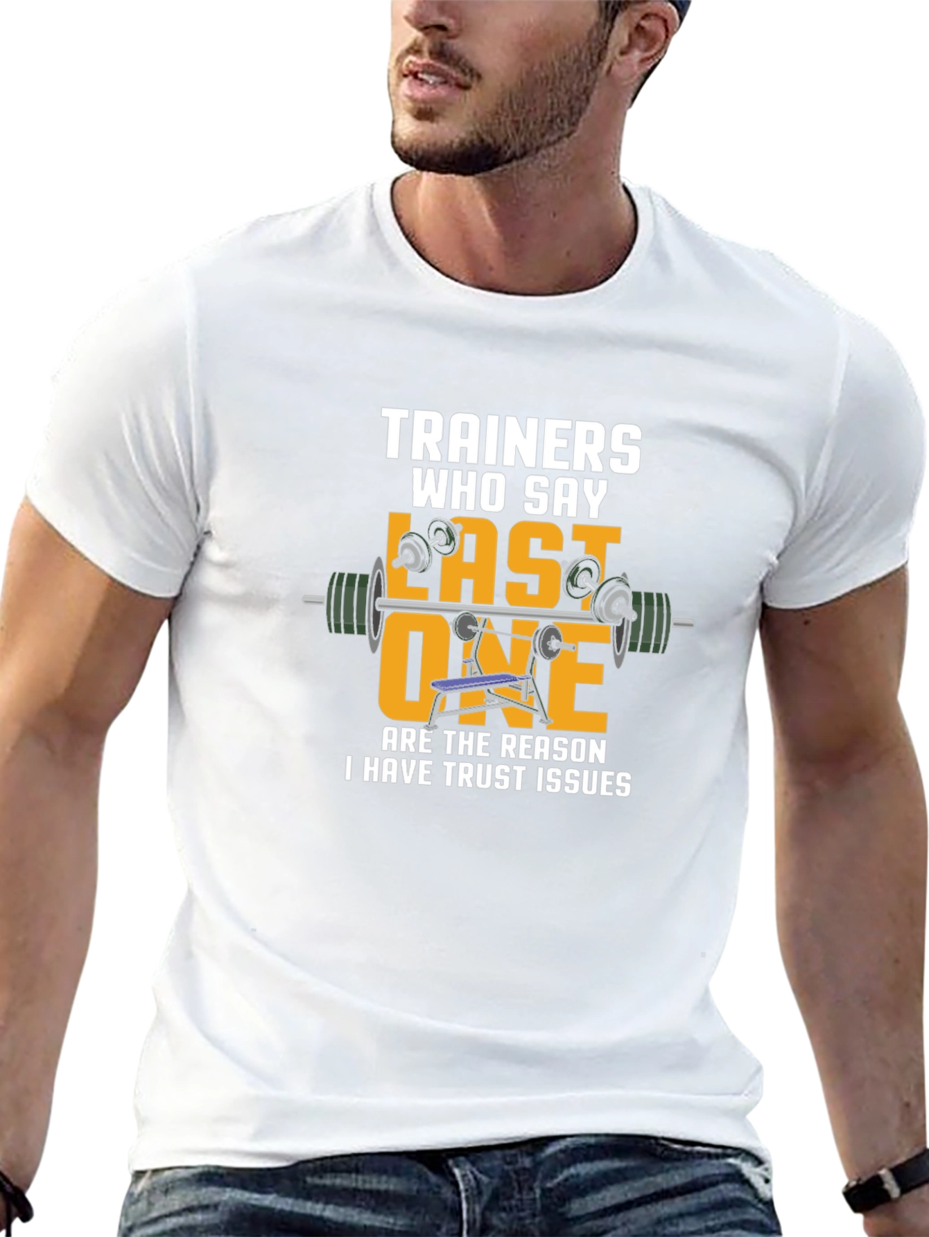 Trainers Last One Funny Gym Workout Black T-Shirt