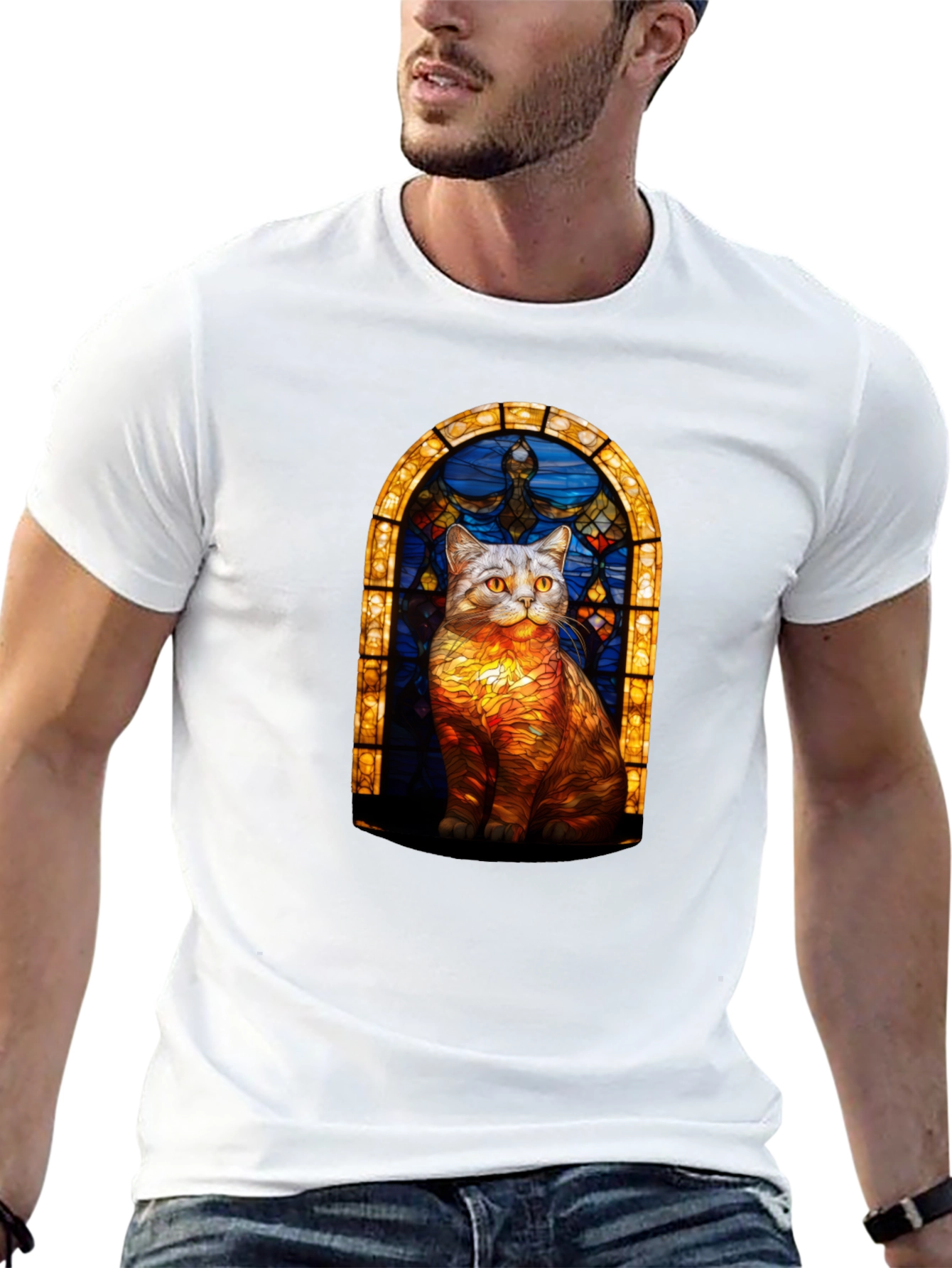 Stained Glass Cat T-Shirt