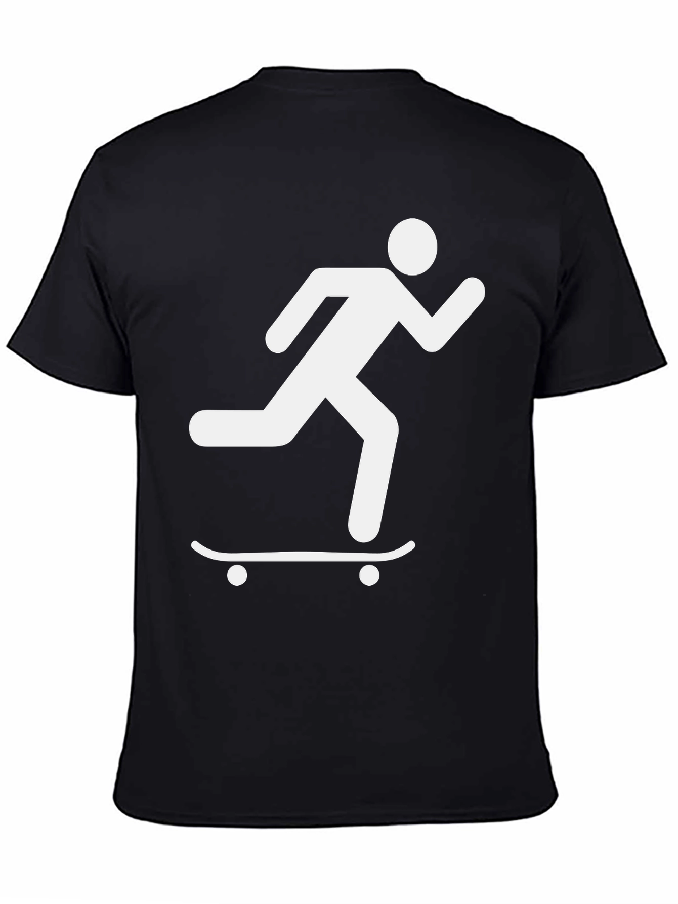 Skateboard Runner Graphic Tee - Black