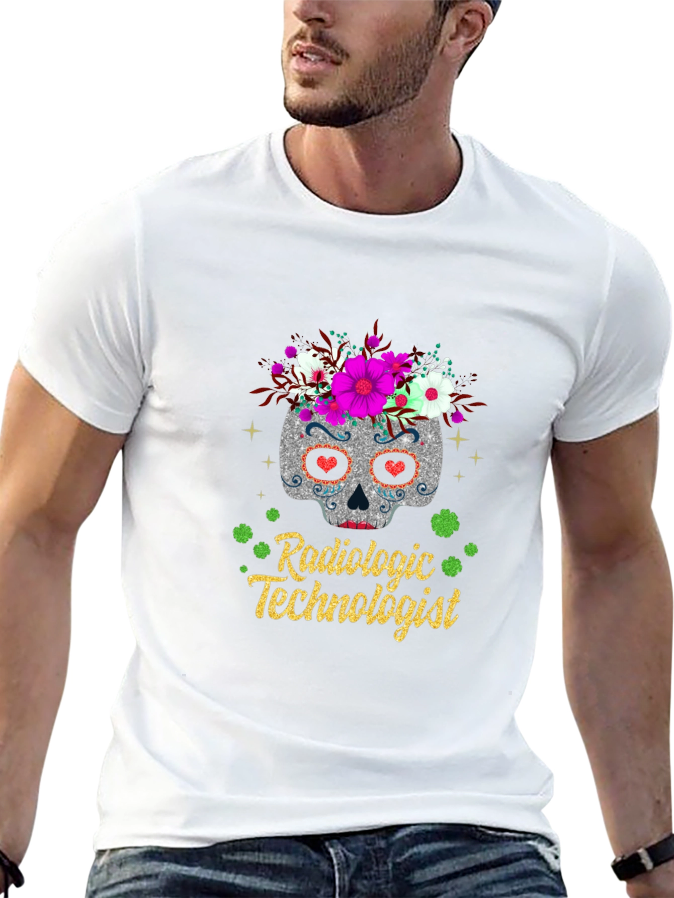 Radiologic Technologist Sugar Skull T-Shirt