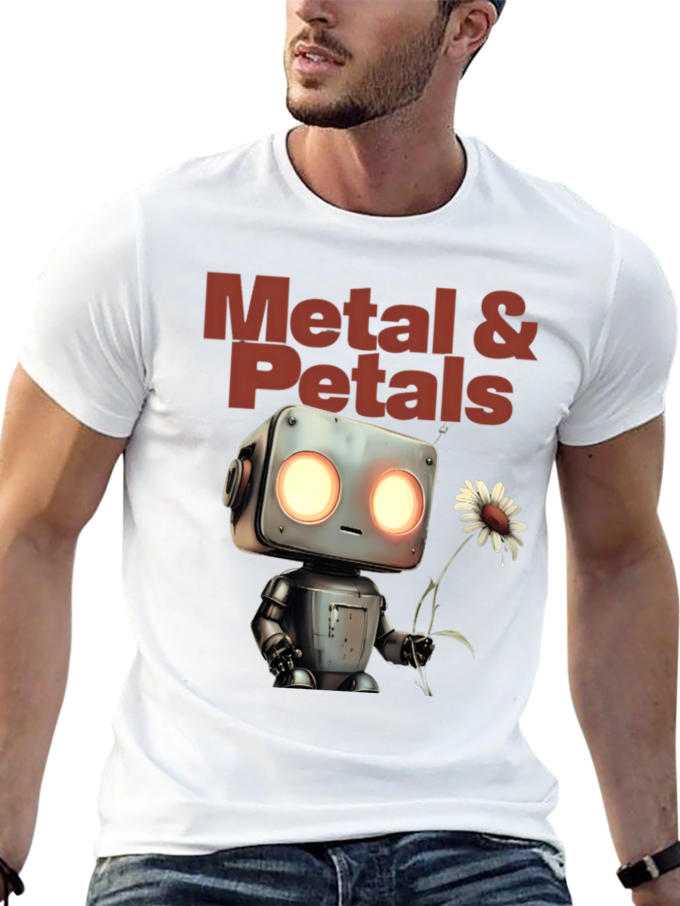 Metal & Petals Robot Graphic Tee