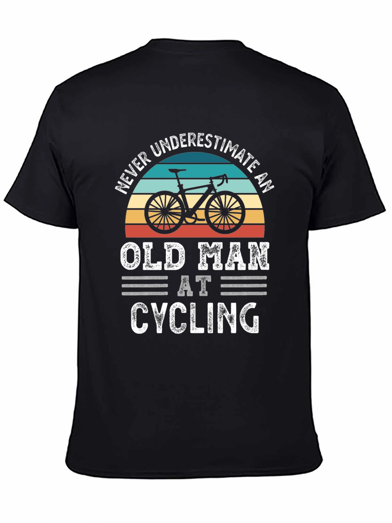 Never Underestimate Old Man Cycling T-Shirt