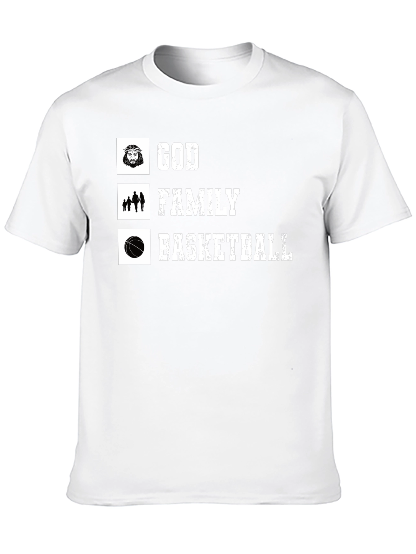 God Family Basketball Black T-Shirt