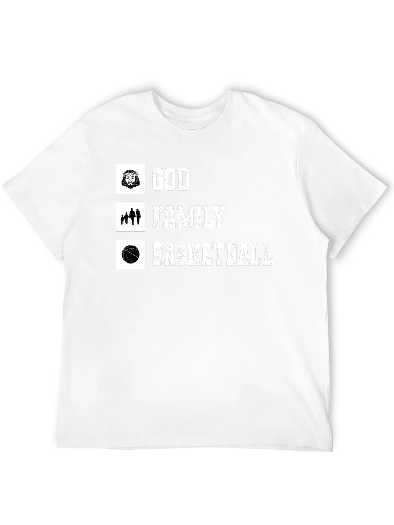 God Family Basketball Black T-Shirt