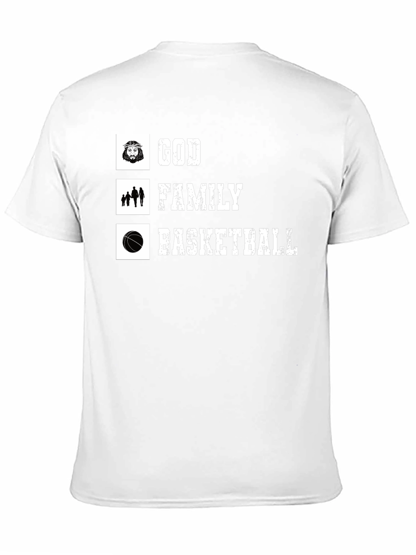 God Family Basketball Black T-Shirt
