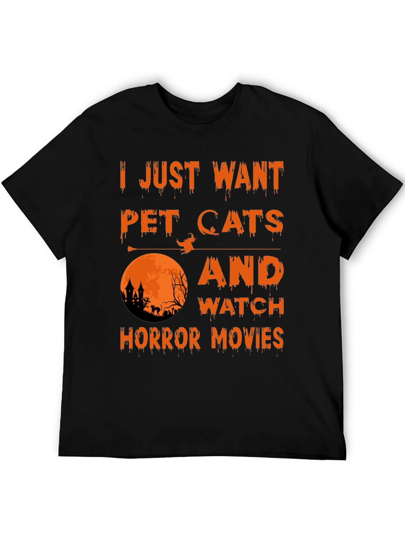 Halloween Cat Horror Movie T-Shirt