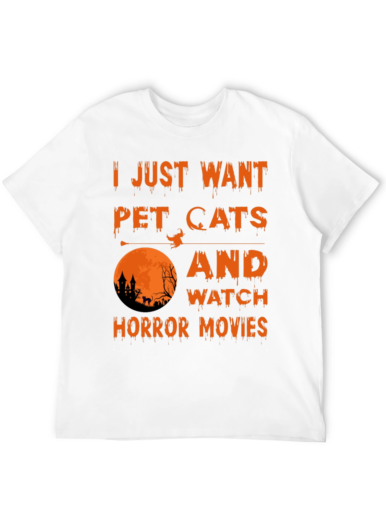 Halloween Cat Horror Movie T-Shirt
