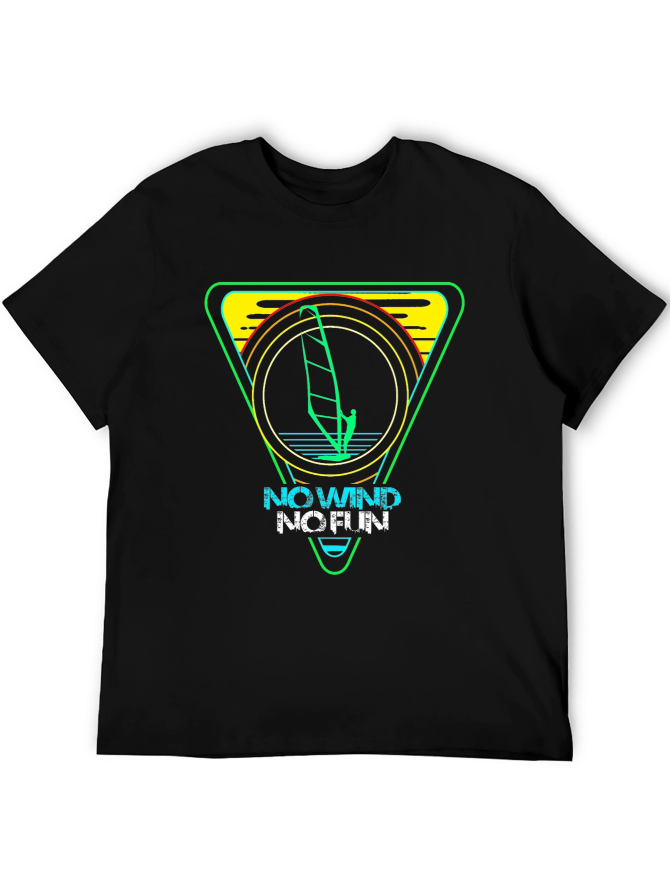 No Wind No Fun Surfing Graphic Tee