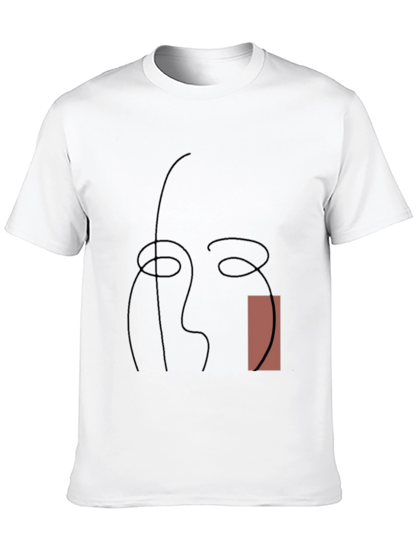 Abstract Line Art Graphic Tee - Modern Style