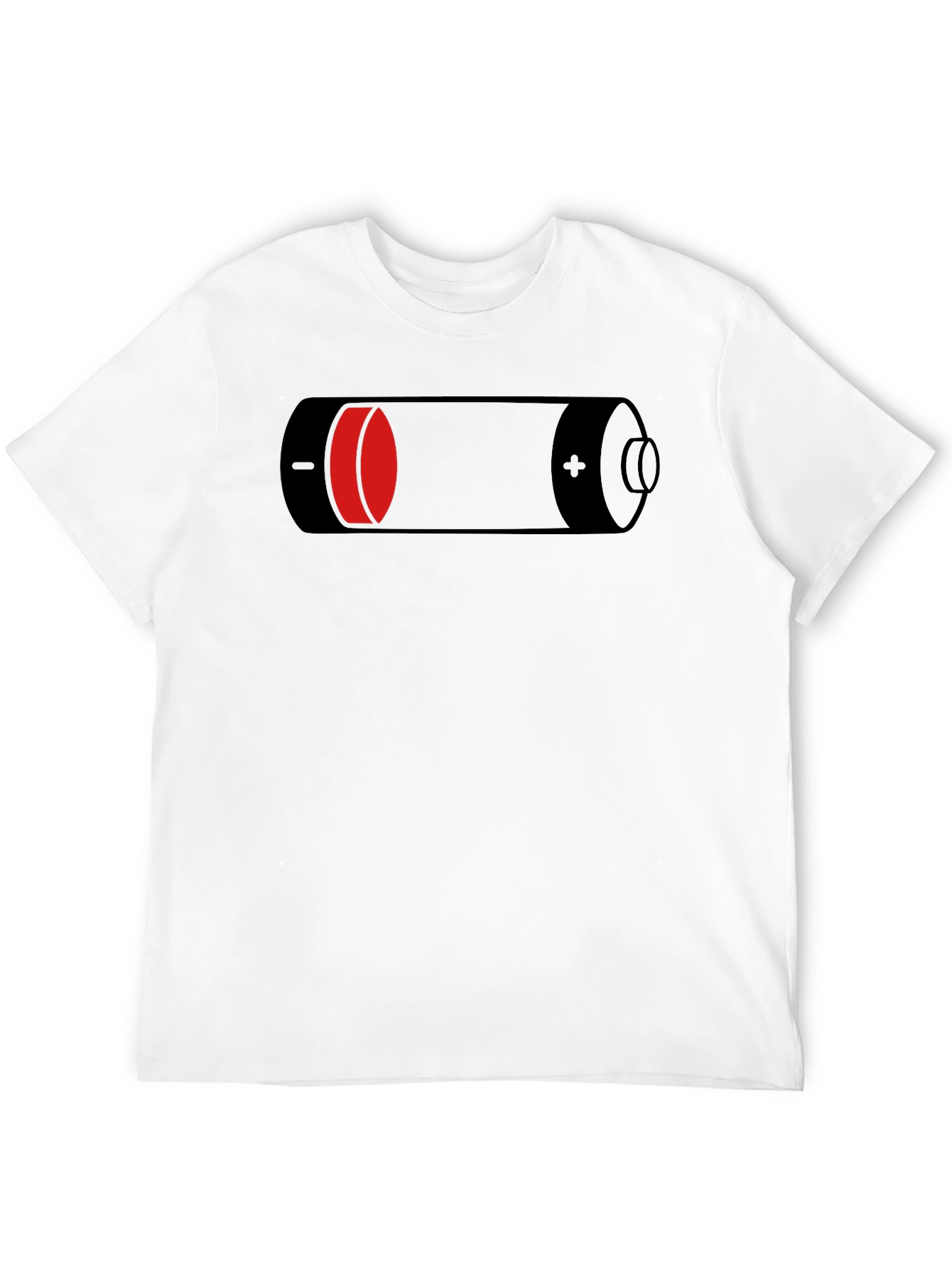 Low Battery Graphic Black T-Shirt