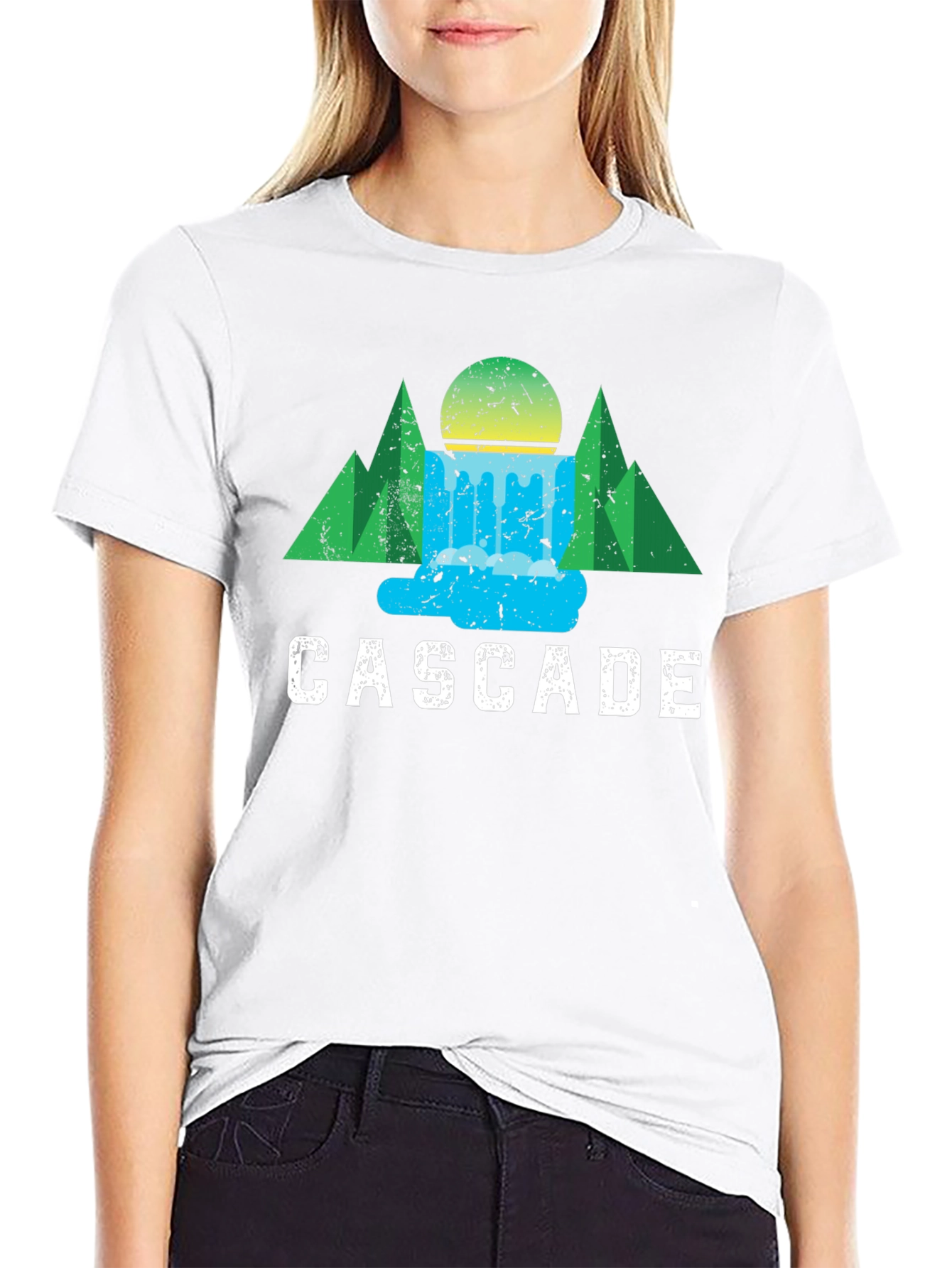 Cascade Graphic Tee - Nature Inspired Design