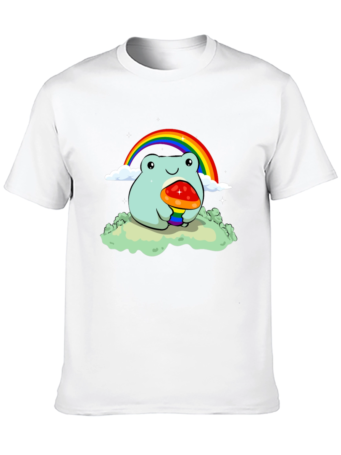 Frog Rainbow Mushroom Graphic Tee