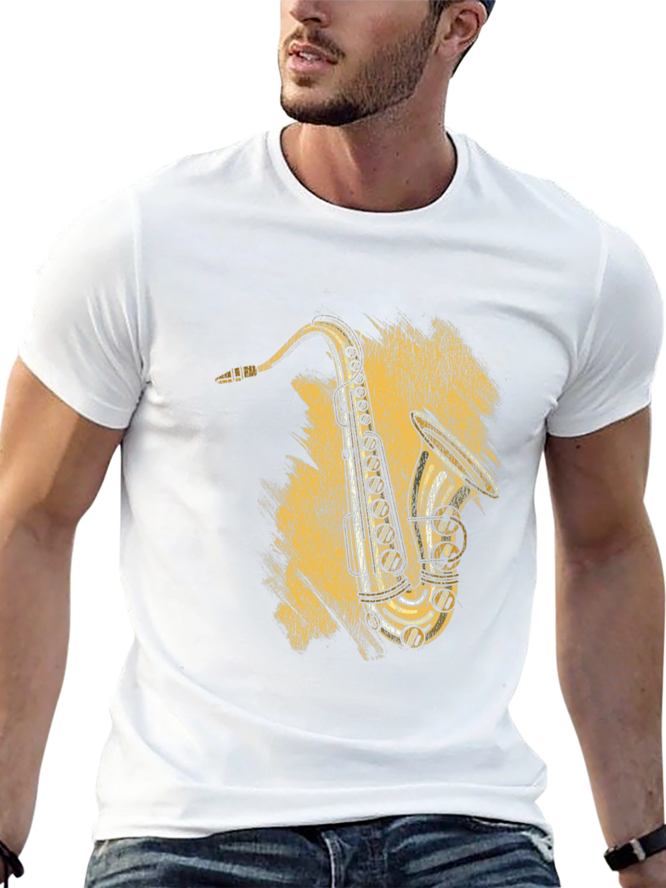 Saxophone Graphic Tee - Cool Musician T-Shirt