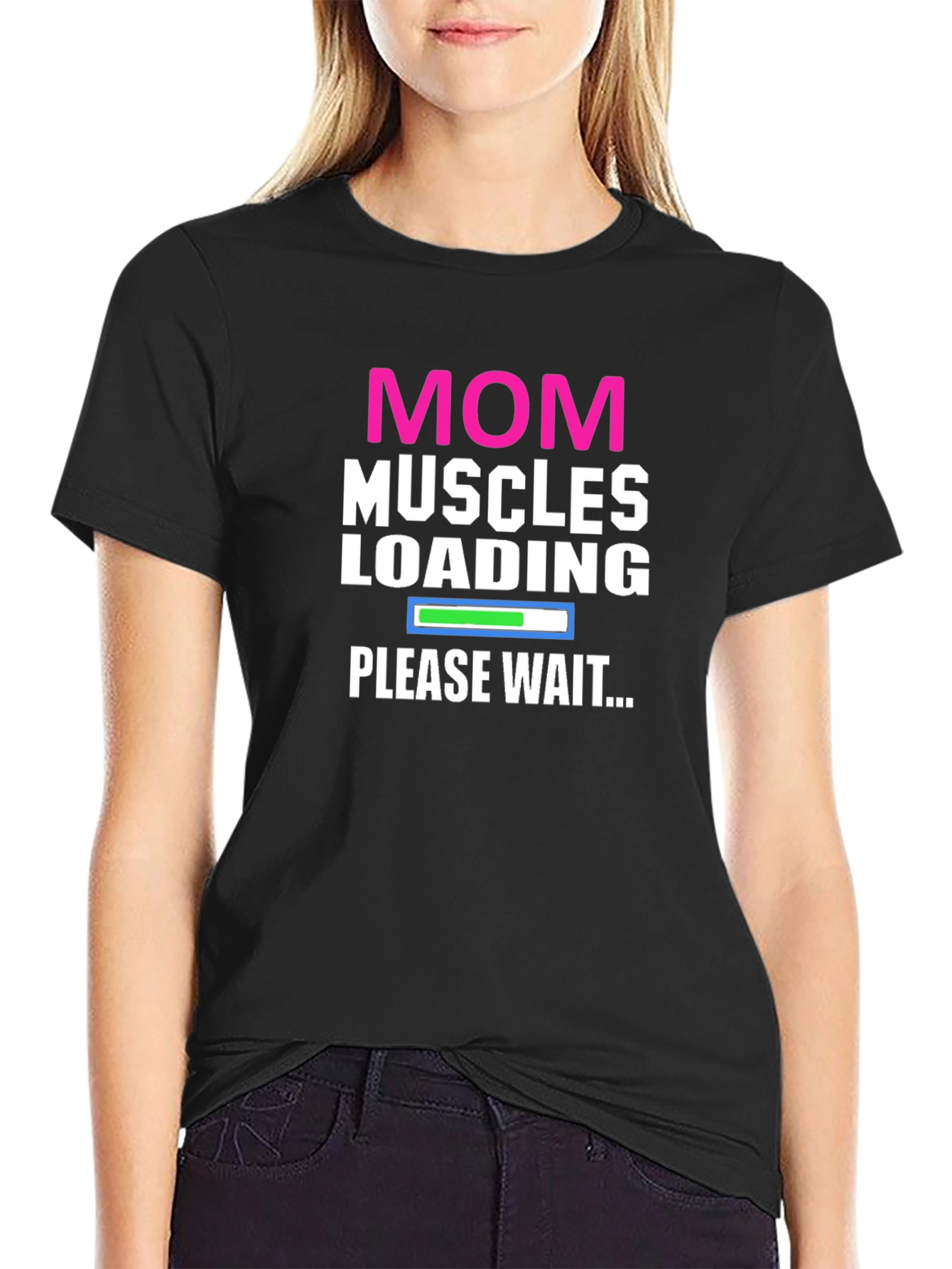 Mom Muscles Loading T-Shirt - Gym Workout Tee