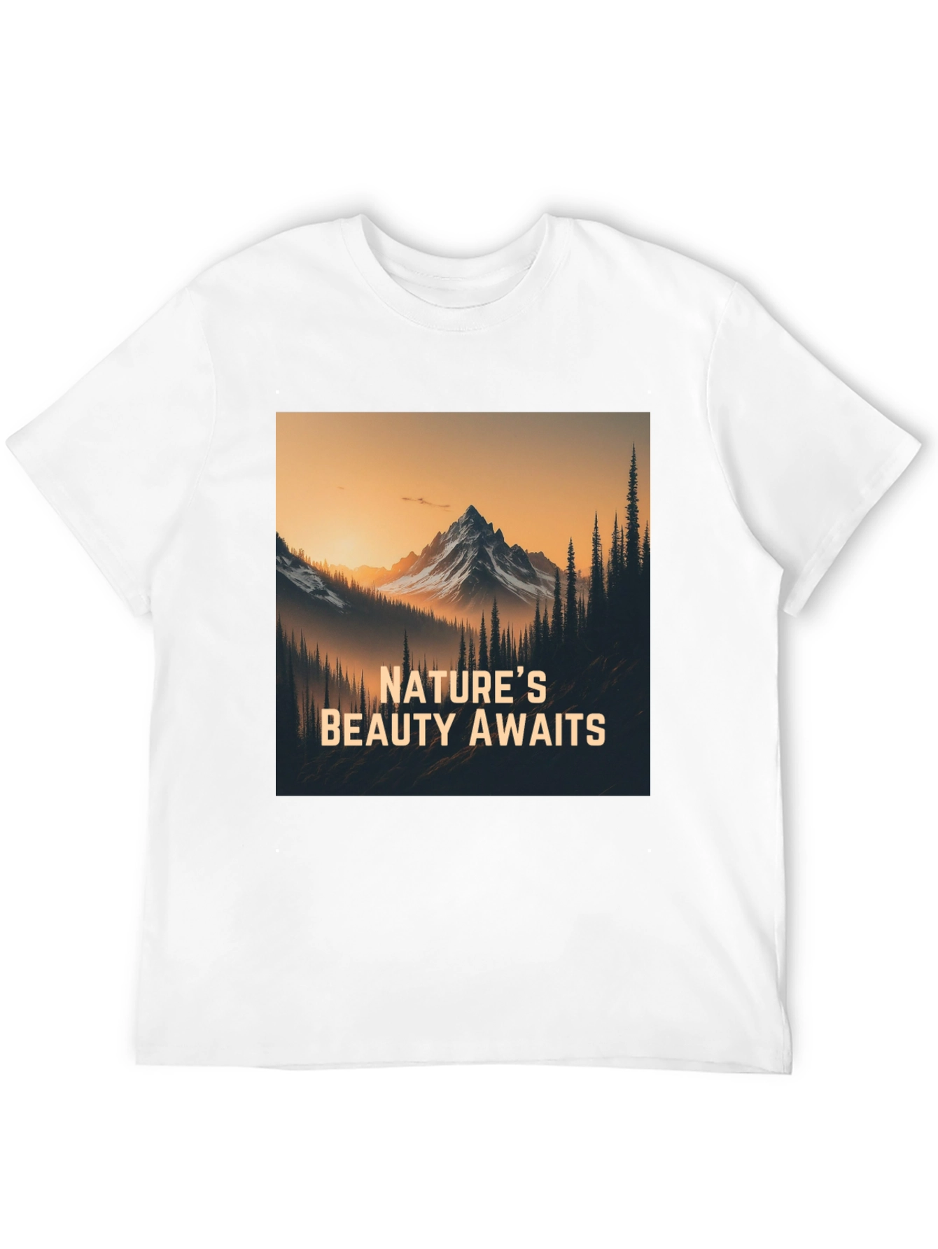 Natures Beauty Awaits Black Graphic Tee