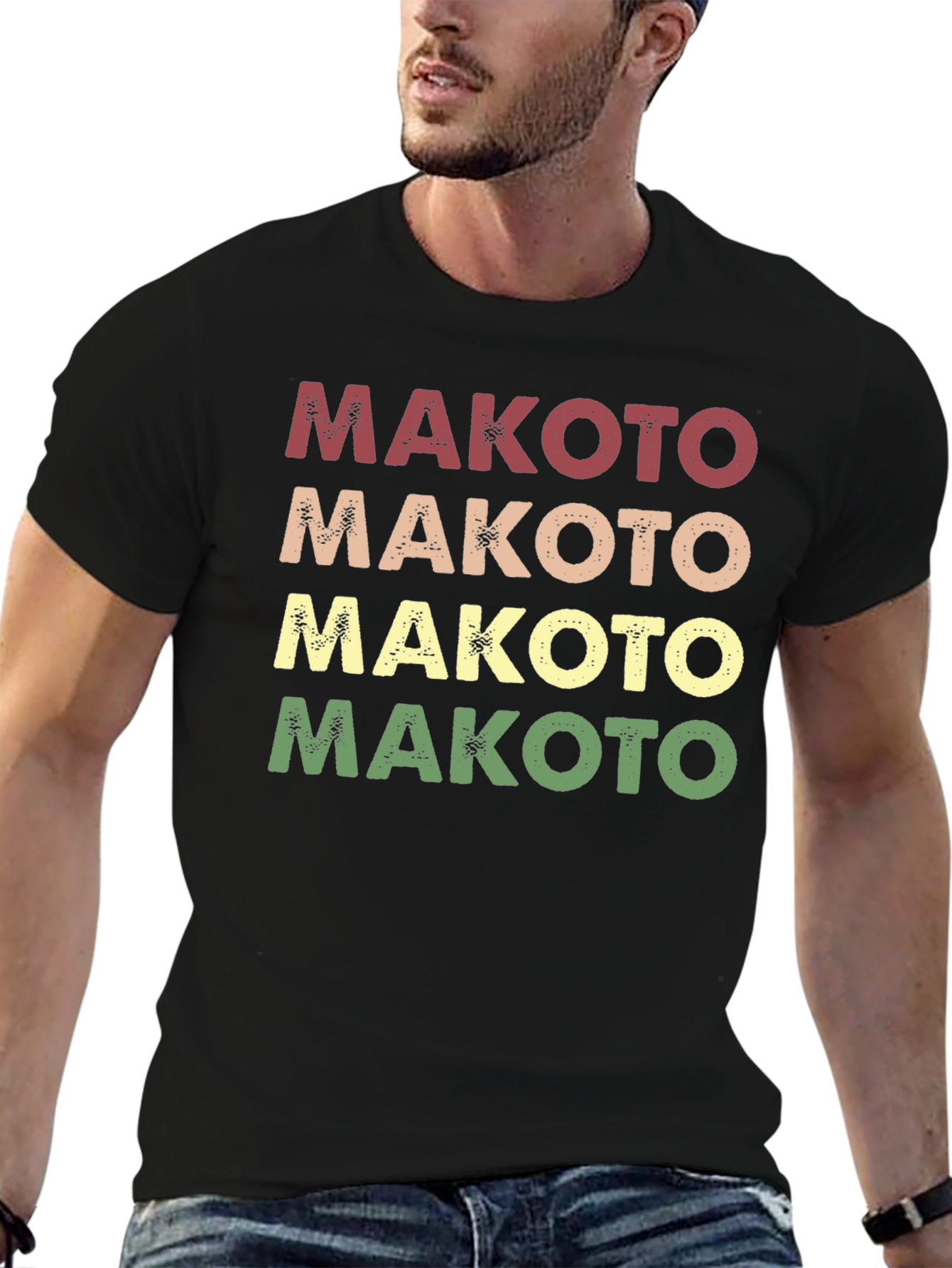 Makoto Retro Style Graphic T-Shirt